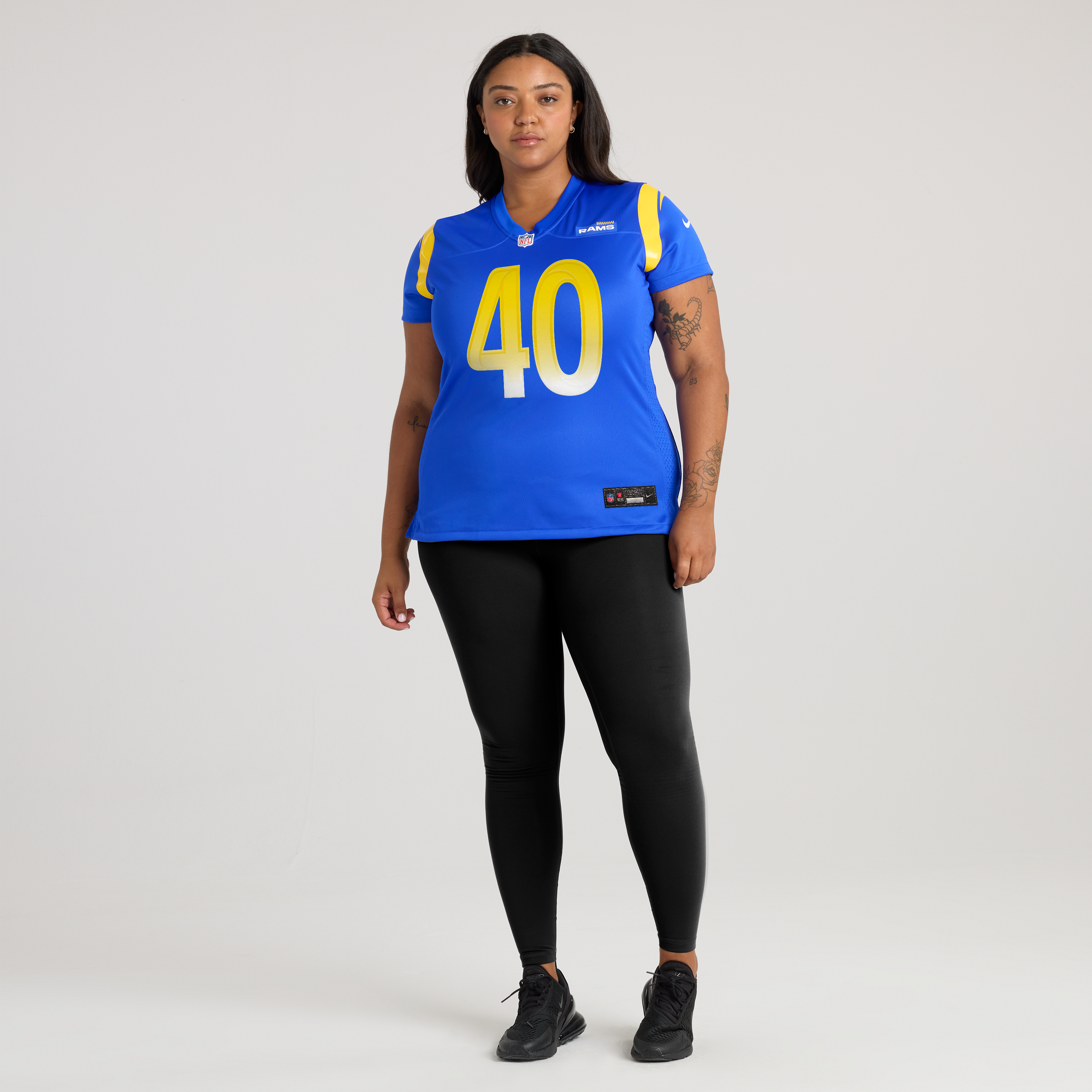 Jesse Luketa Los Angeles Rams Women's Team Game Jersey - Royal - Image 7