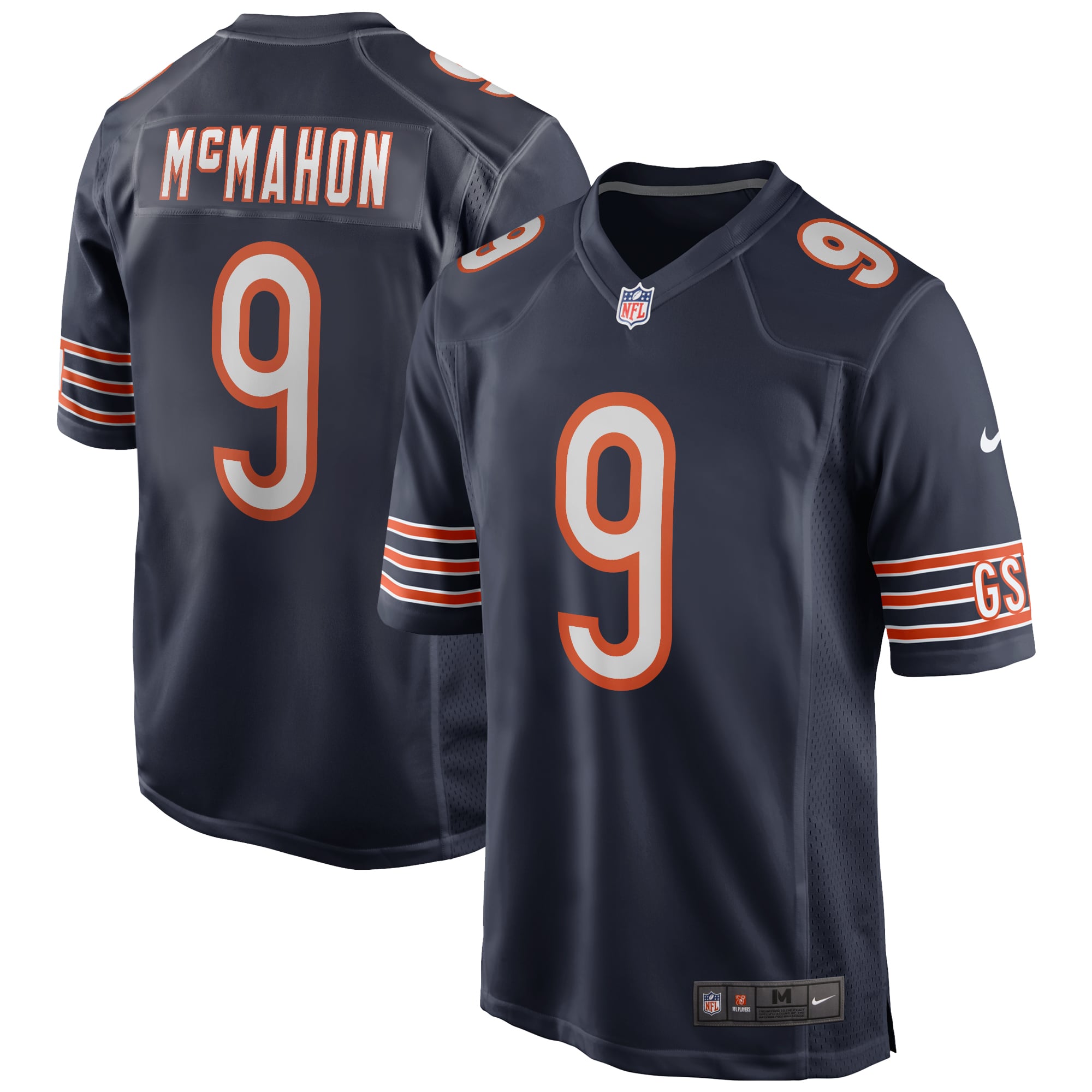 Jim McMahon Chicago Bears Game Retired Player Jersey - Navy - Image 2