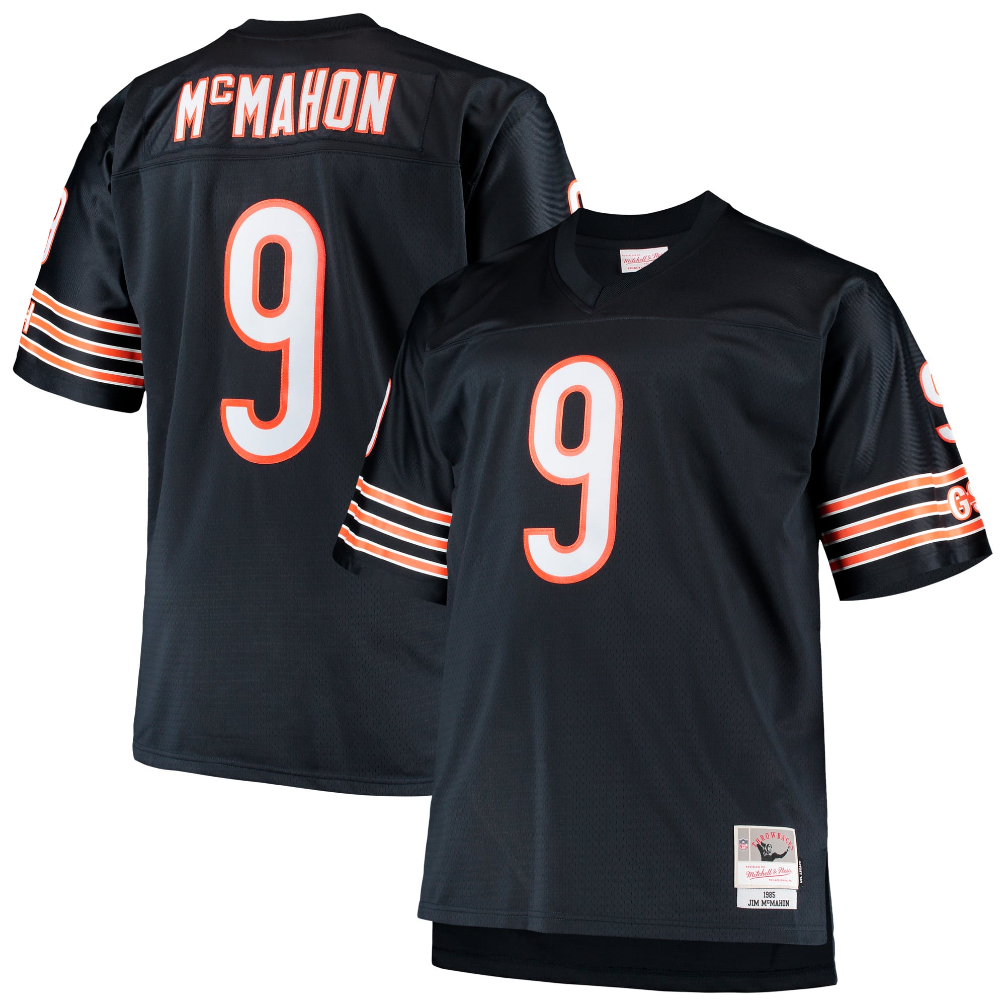 Jim McMahon Chicago Bears Big & Tall 1985 Retired Player Jersey - Navy - Image 2