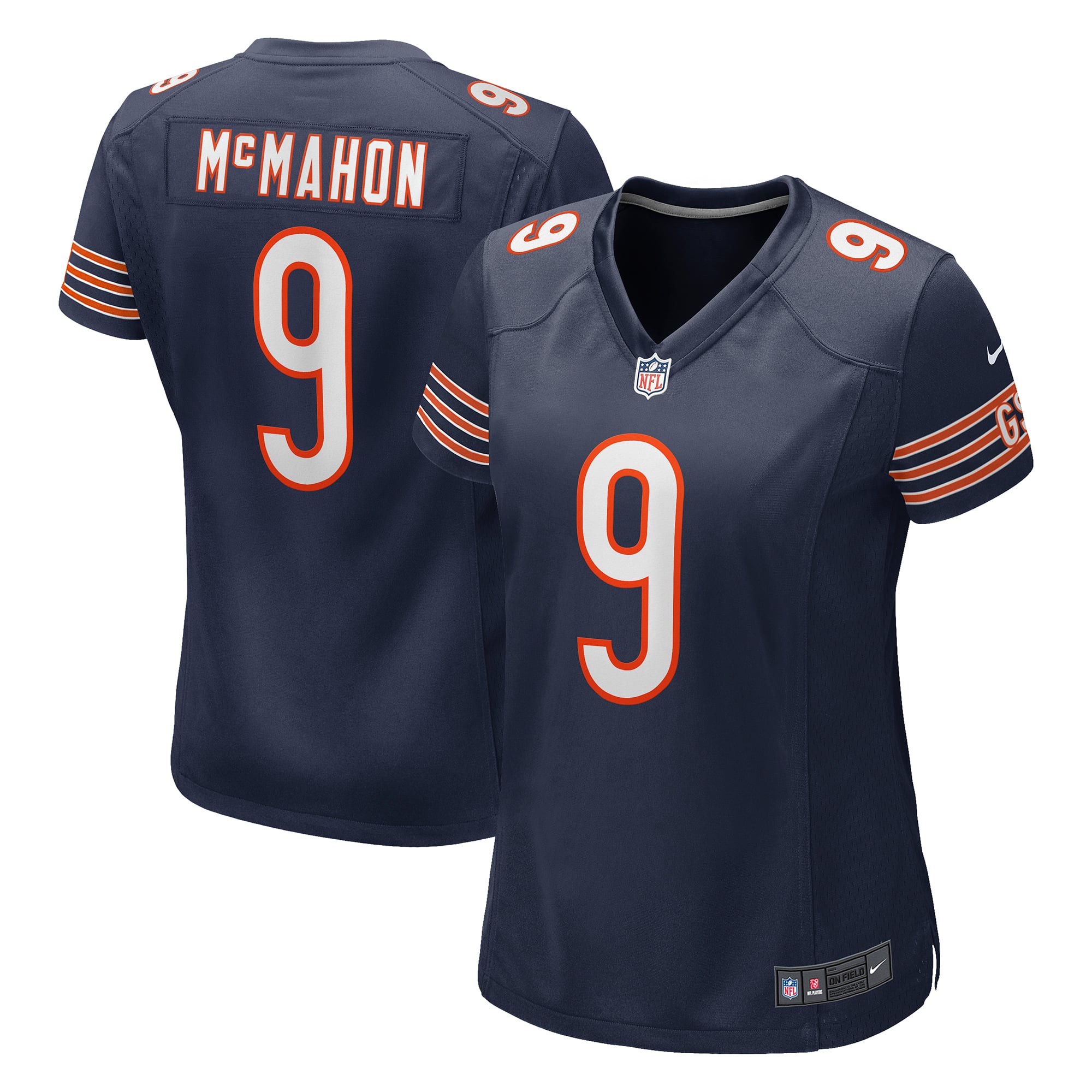 Jim McMahon Chicago Bears Women's Game Retired Player Jersey - Navy - Image 2