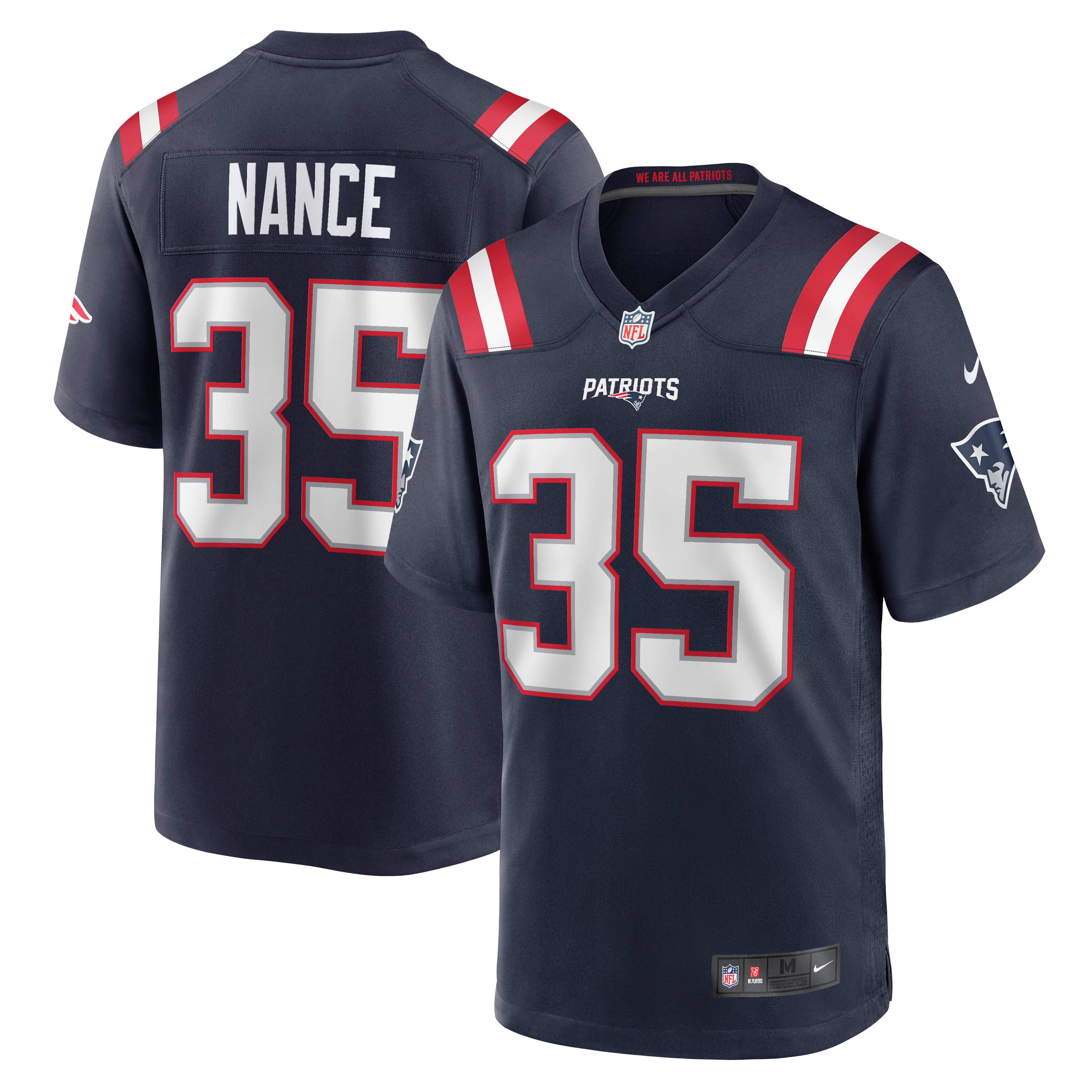 Jim Nance New England Patriots Retired Player Jersey - Navy - Image 2
