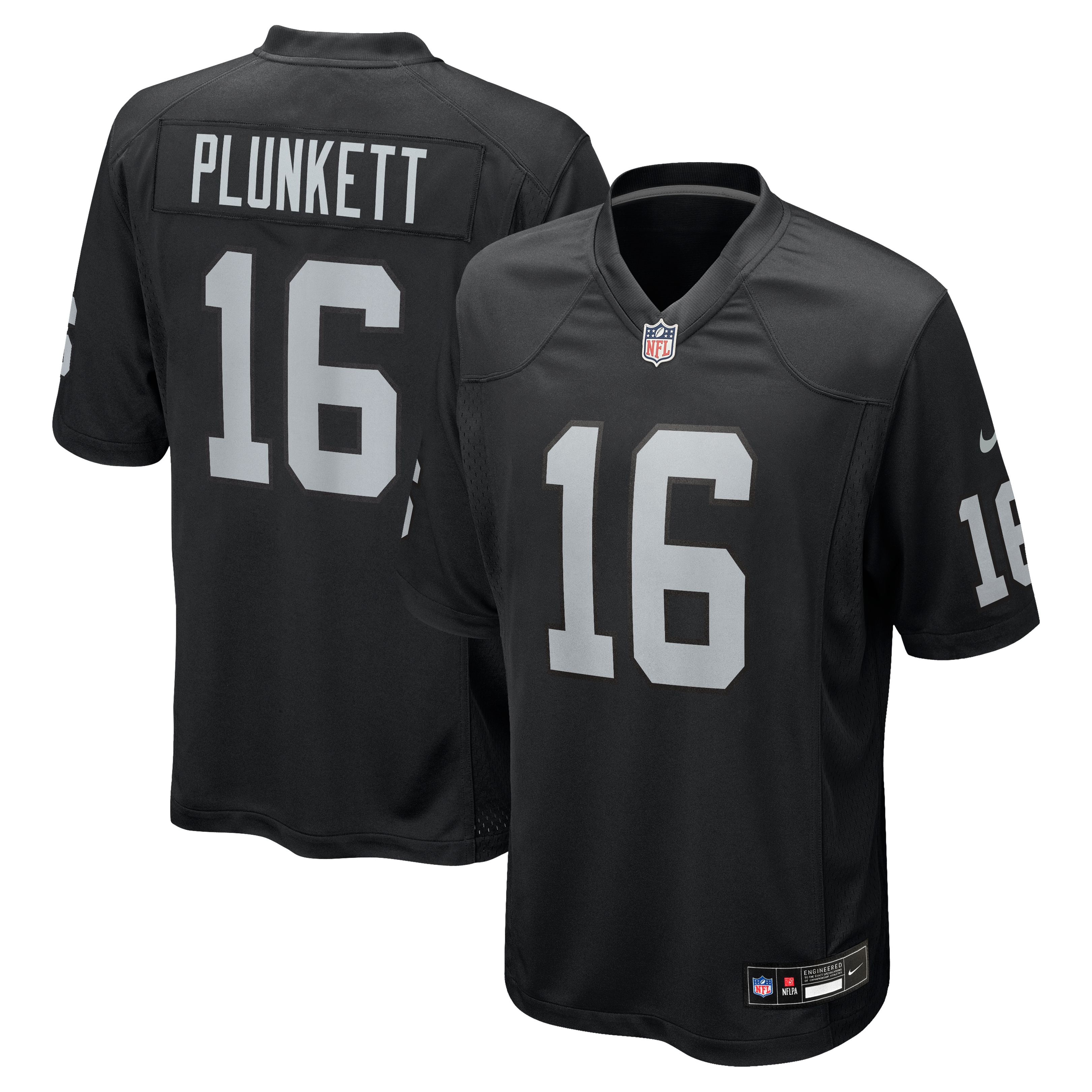 Jim Plunkett Las Vegas Raiders Game Retired Player Jersey - Black
