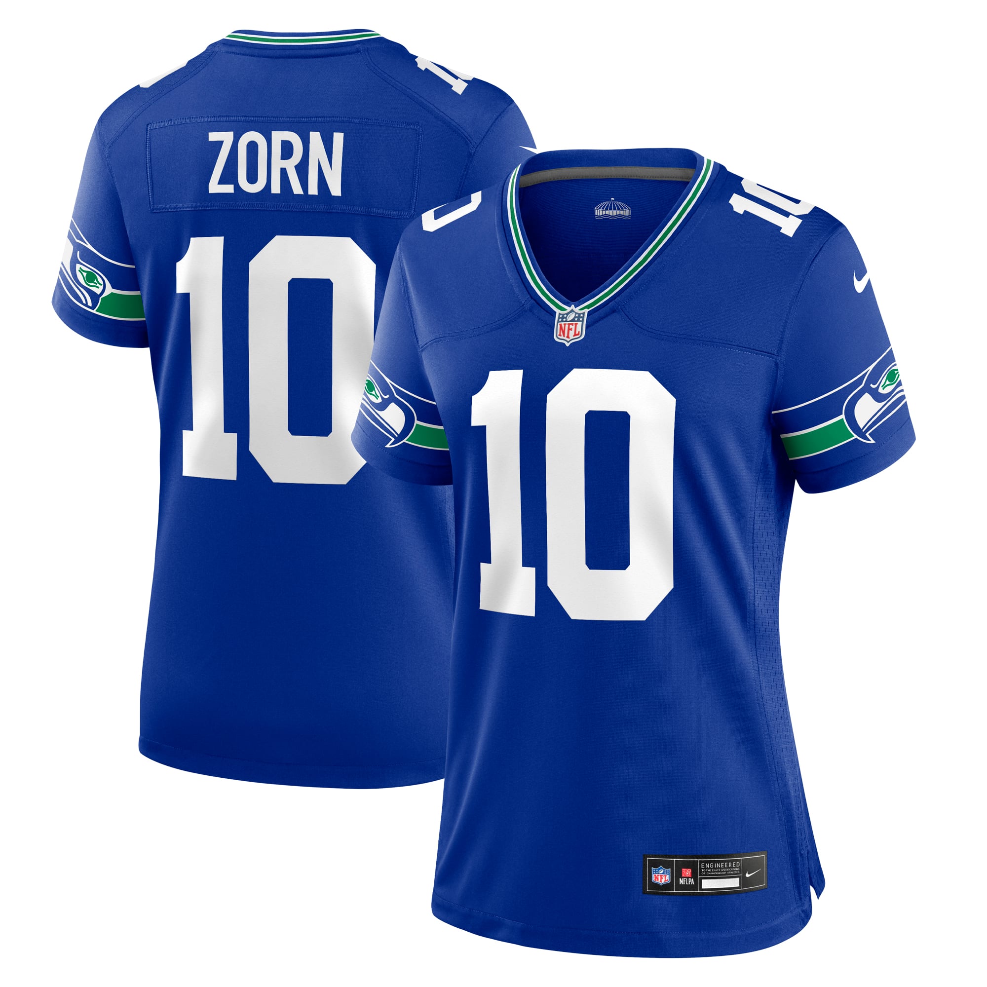 Jim Zorn Seattle Seahawks Women's Throwback Retired Player Game Jersey - Royal - Image 2