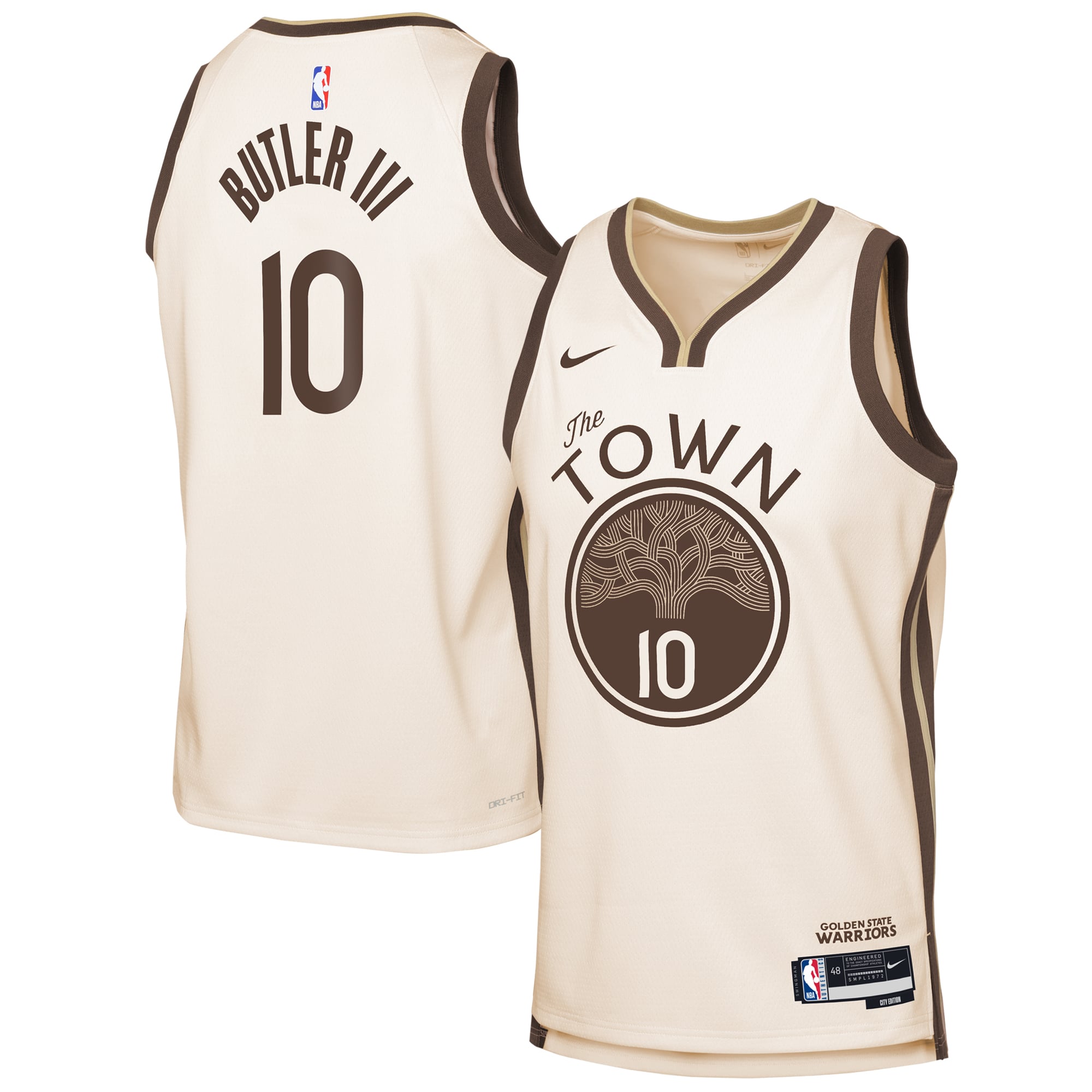 Jimmy Butler III Golden State Warriors Youth 2025/26 City Edition Swingman Jersey - Tan - Image 2