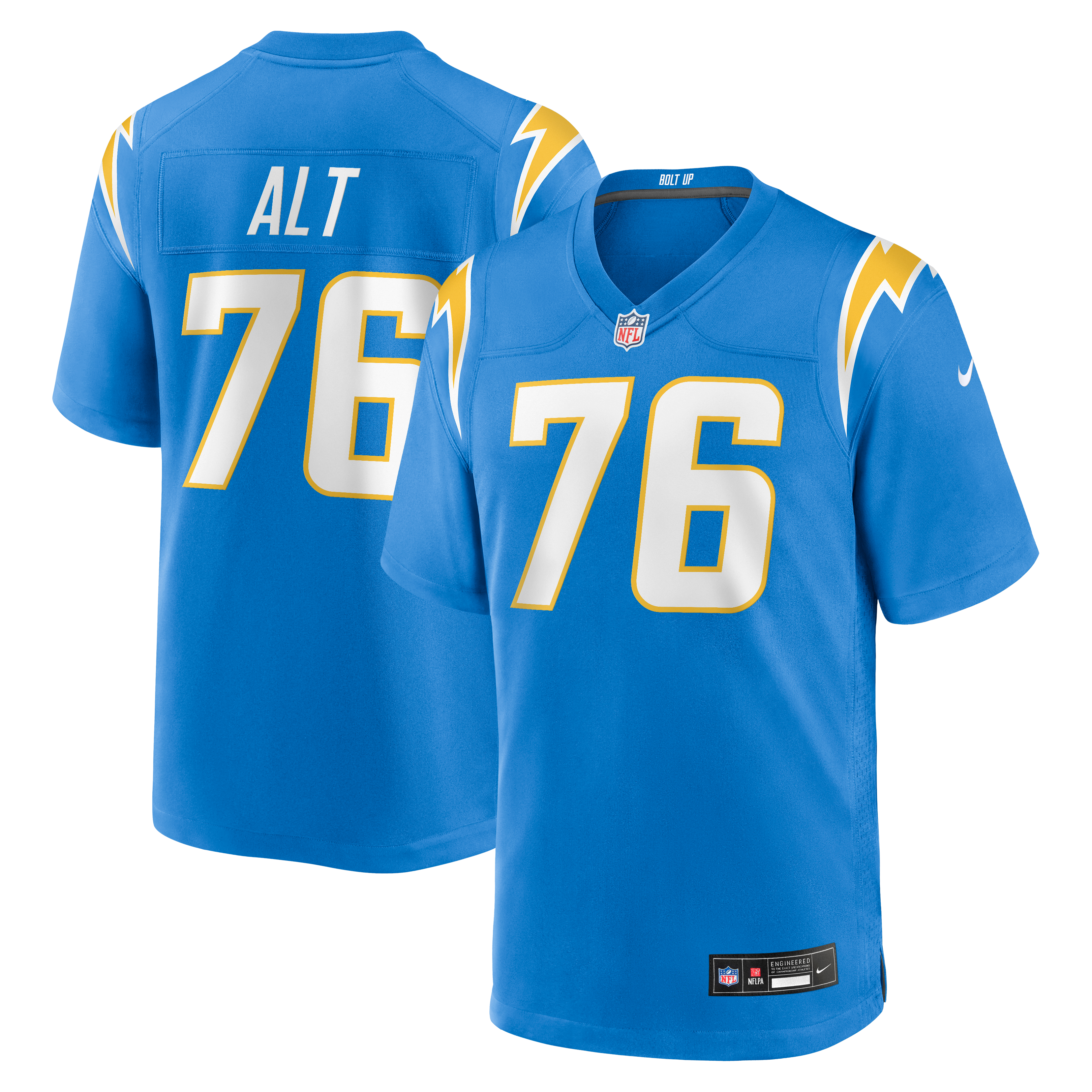 Joe Alt Los Angeles Chargers Alternate Super Chargers Game Player Jersey - Powder Blue