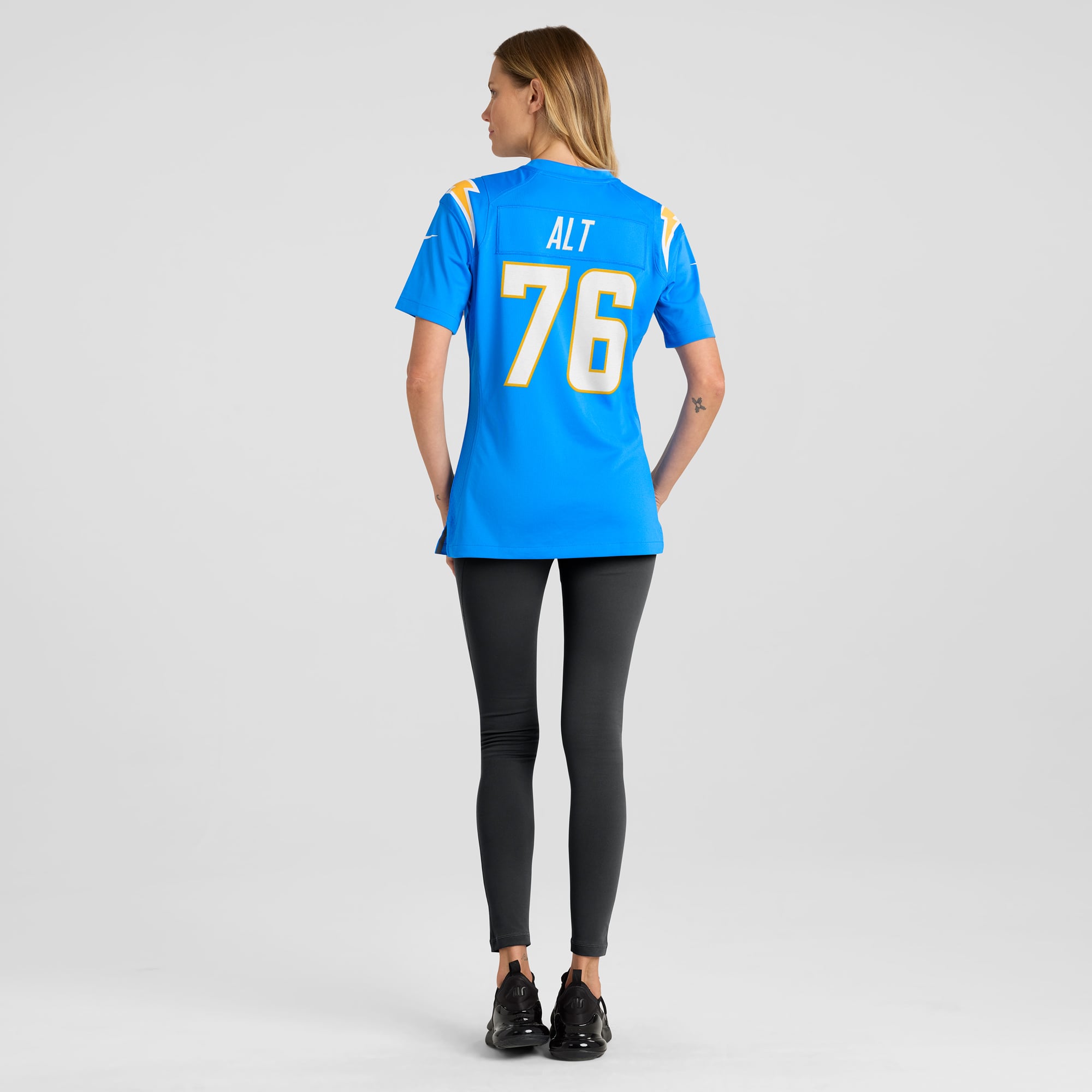 Joe Alt Los Angeles Chargers Women's 2024 Draft First Round Pick Player Game Jersey - Powder Blue - Image 6