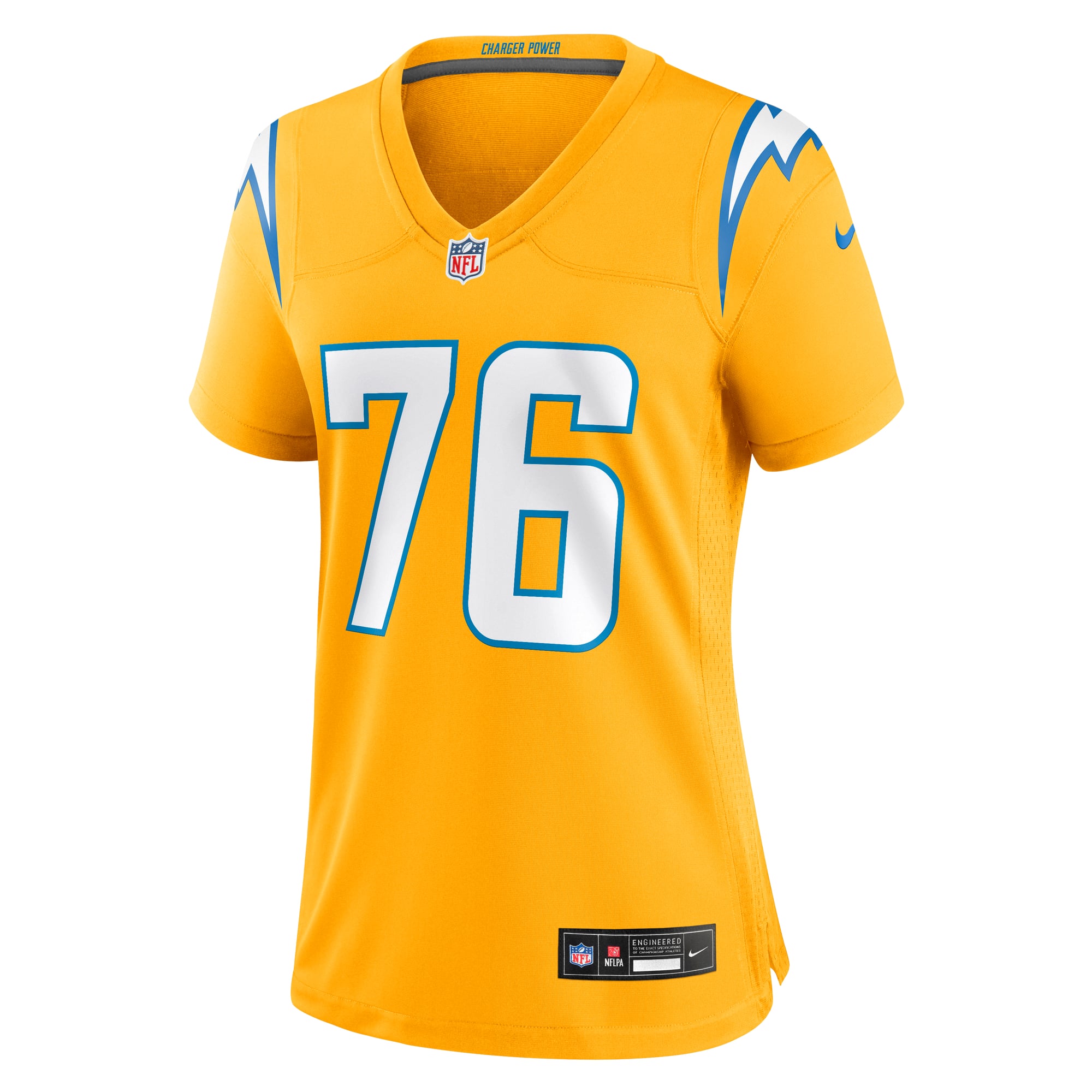 Joe Alt Los Angeles Chargers Women's Alternate Charger Power Game Jersey - Gold - Image 3
