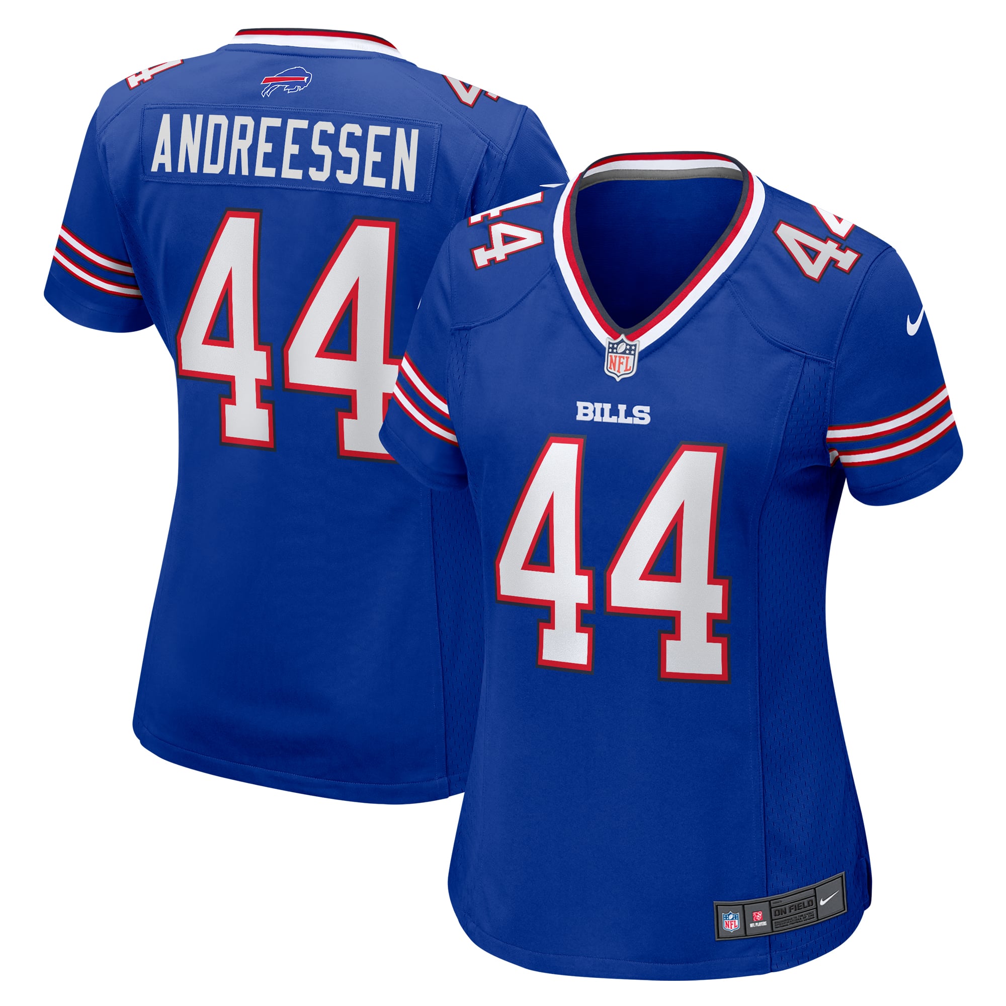 Joe Andreessen Buffalo Bills Women's Game Jersey - Royal - Image 2