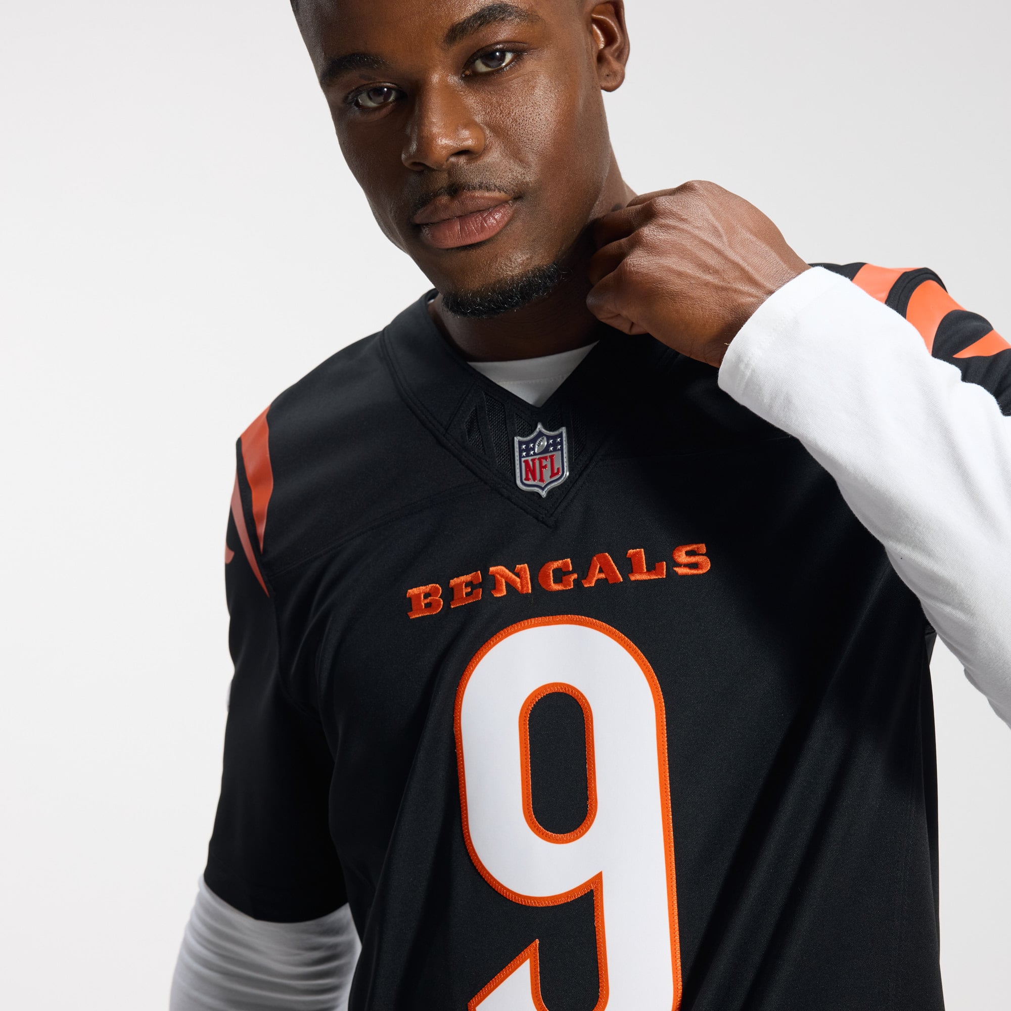 Joe Burrow Cincinnati Bengals Team Vapor F.U.S.E. Stitched Limited Jersey - Black - Image 9