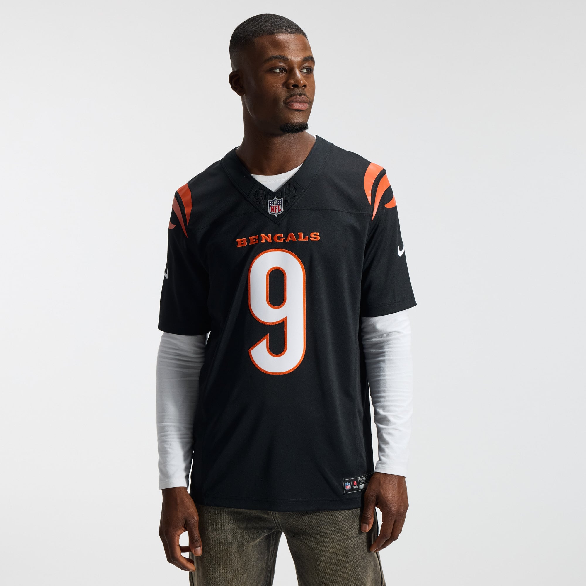Joe Burrow Cincinnati Bengals Team Vapor F.U.S.E. Stitched Limited Jersey - Black - Image 3