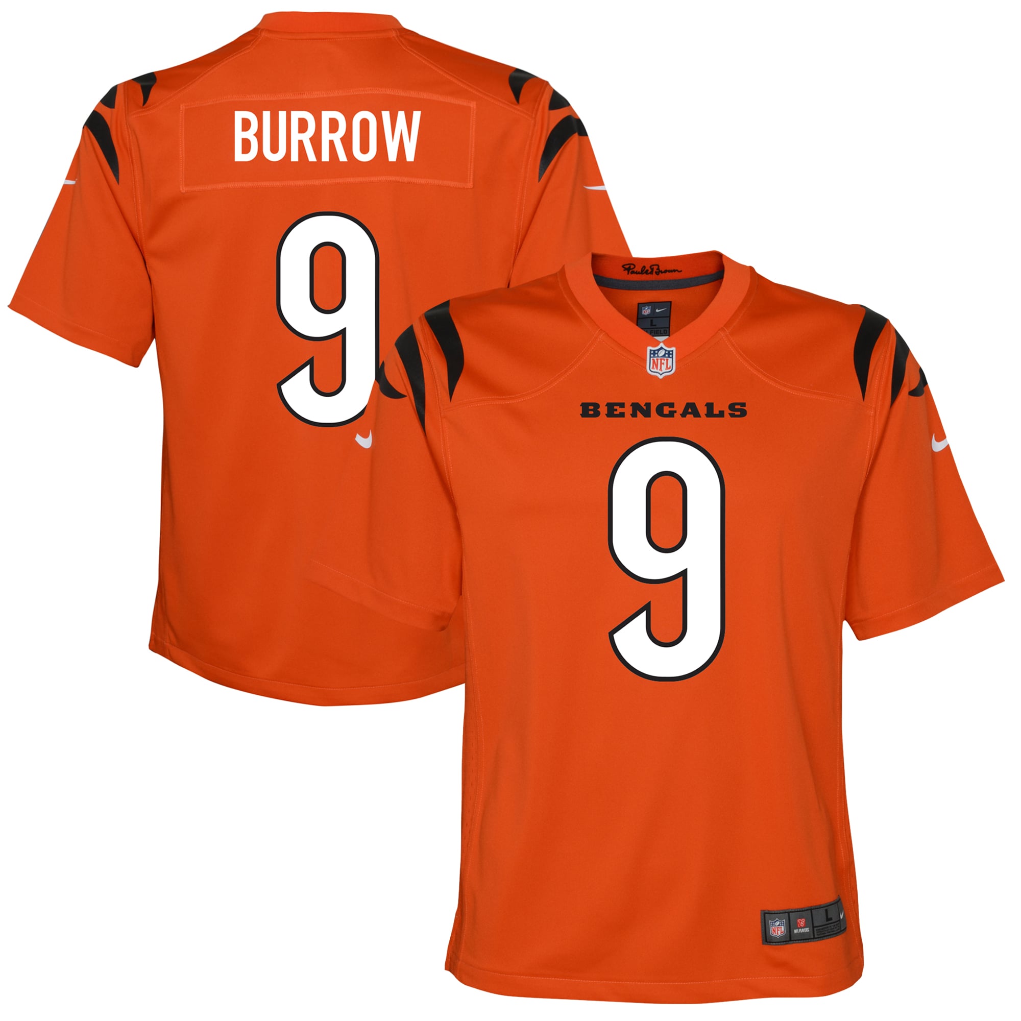 Joe Burrow Cincinnati Bengals Youth Game Jersey - Orange - Image 2