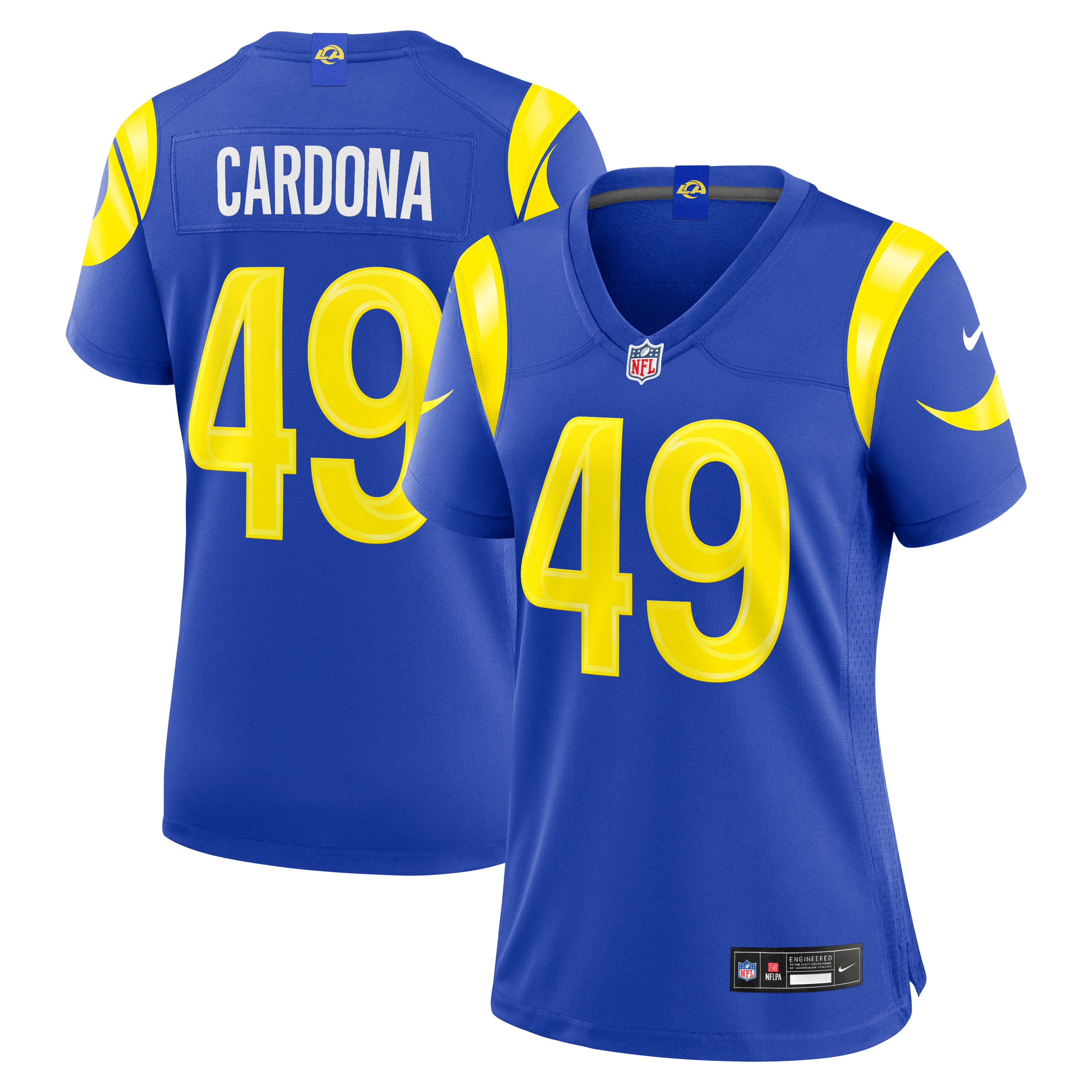 Joe Cardona Los Angeles Rams Women's Team Game Jersey - Royal - Image 2