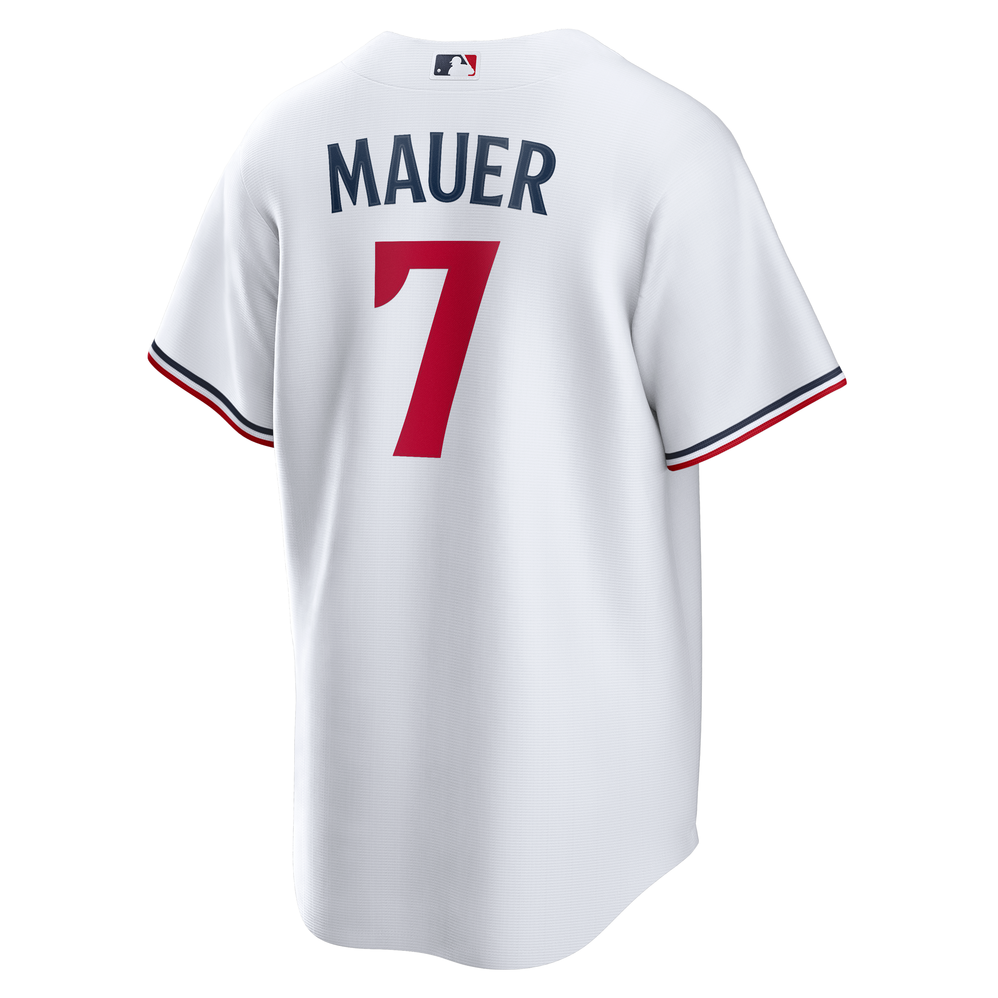 Joe Mauer Minnesota Twins Home Retired Player Jersey - White - Image 4