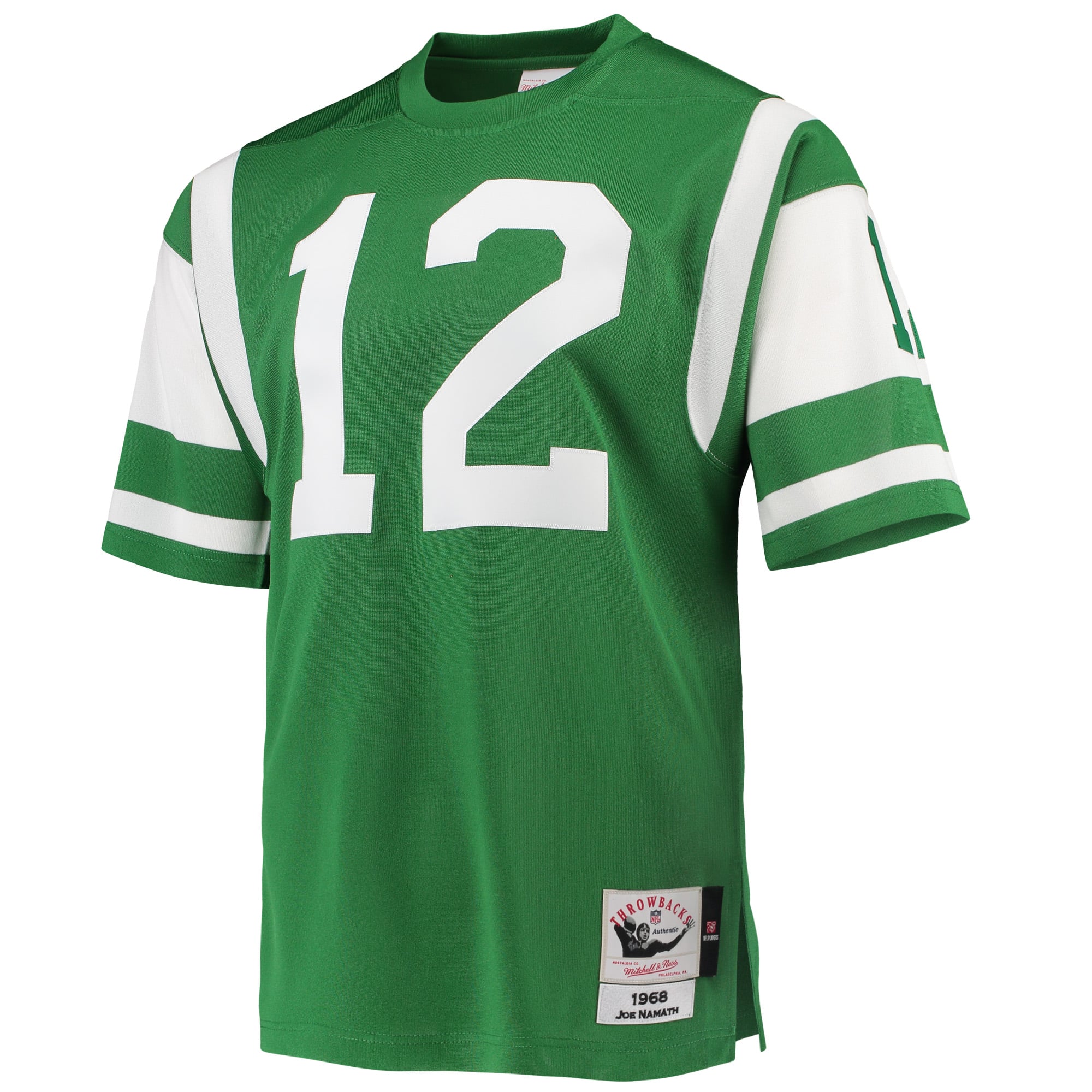 Joe Namath New York Jets 1968 Throwback Retired Player Jersey - Green - Image 3