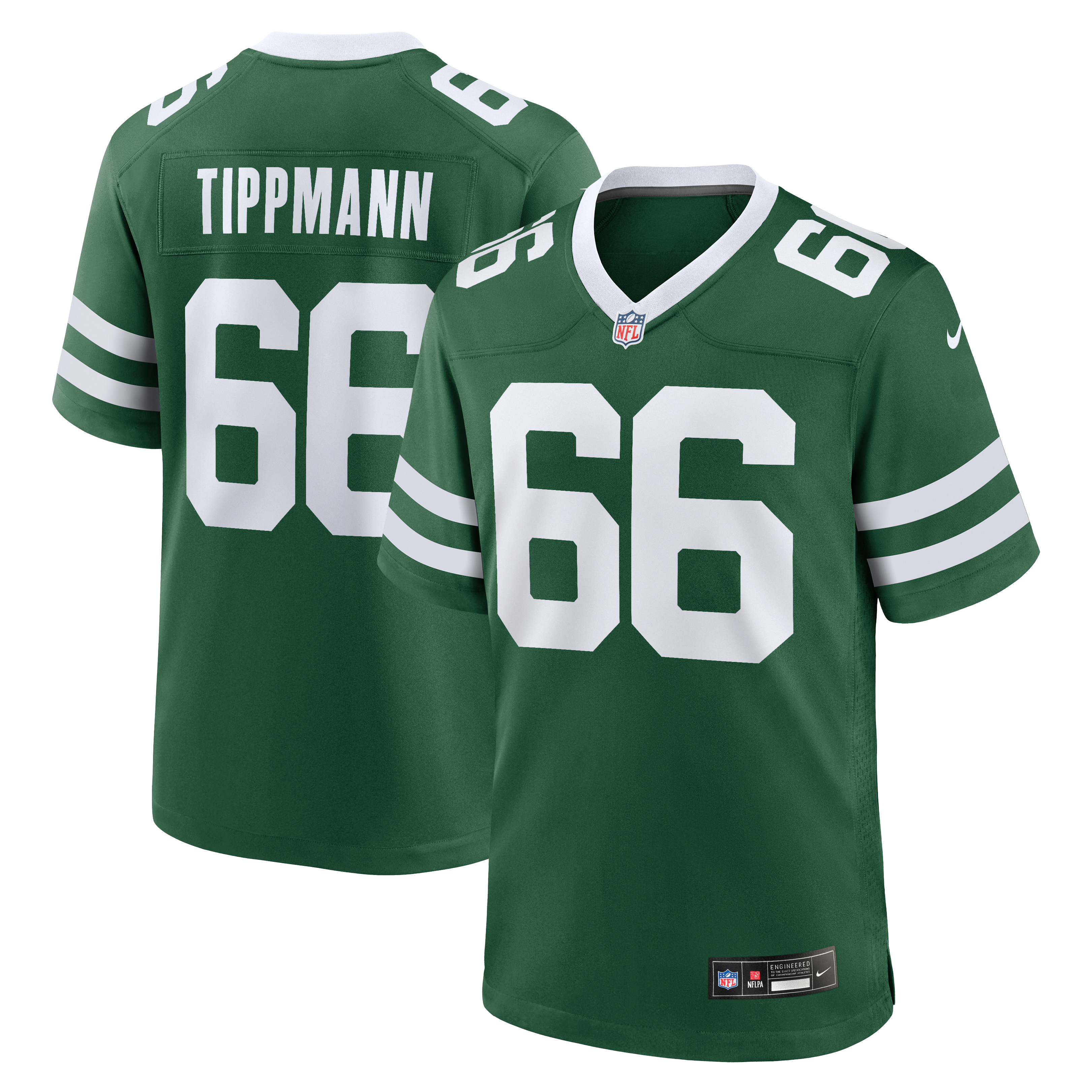 Joe Tippmann New York Jets Team Game Jersey - Legacy Green - Image 2