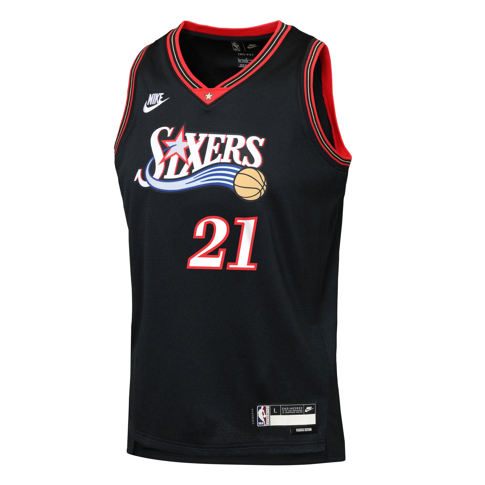 Joel Embiid Philadelphia 76ers Youth Swingman Jersey - Classic Edition - Black - Image 3