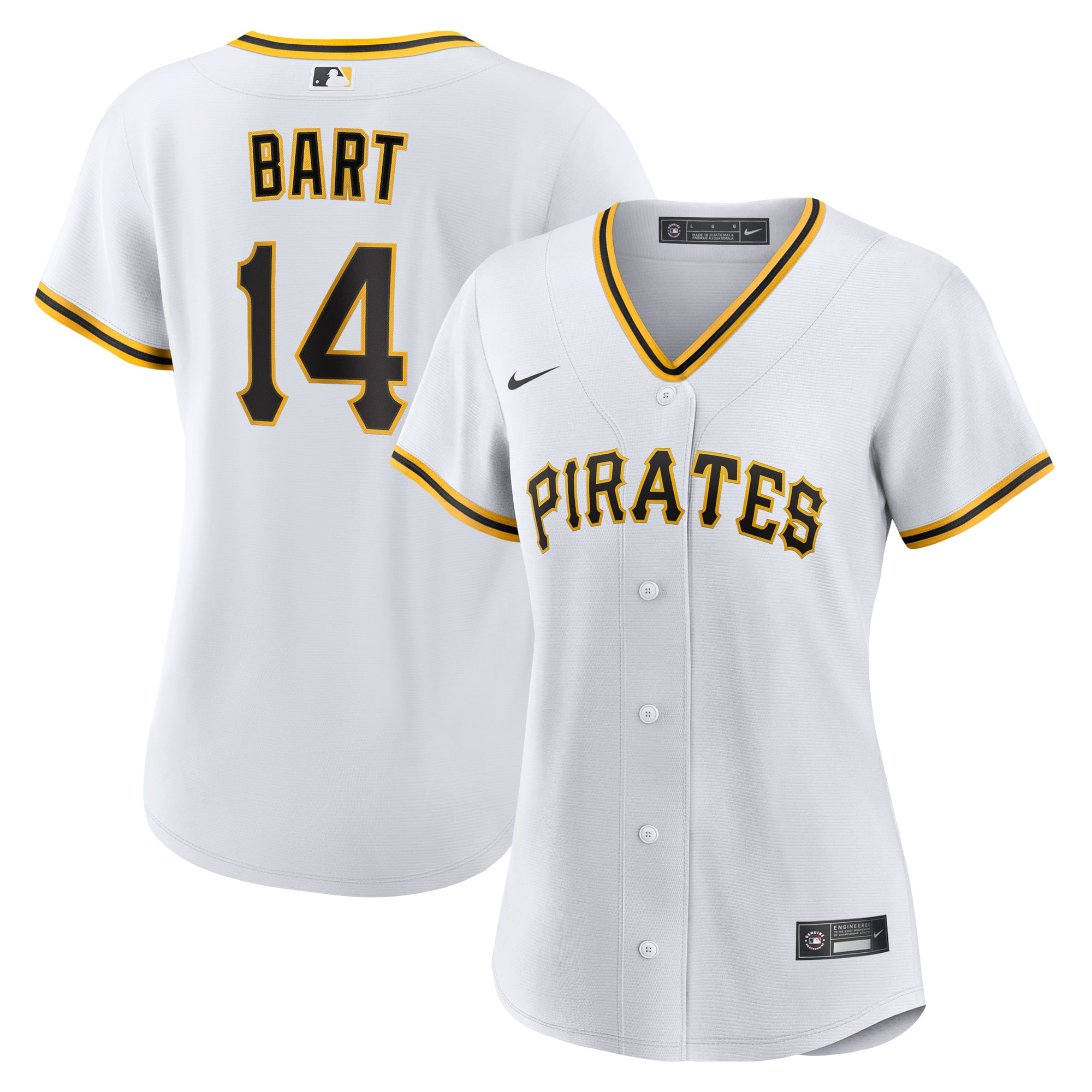 Joey Bart Pittsburgh Pirates Women's Home Jersey - White - Image 2
