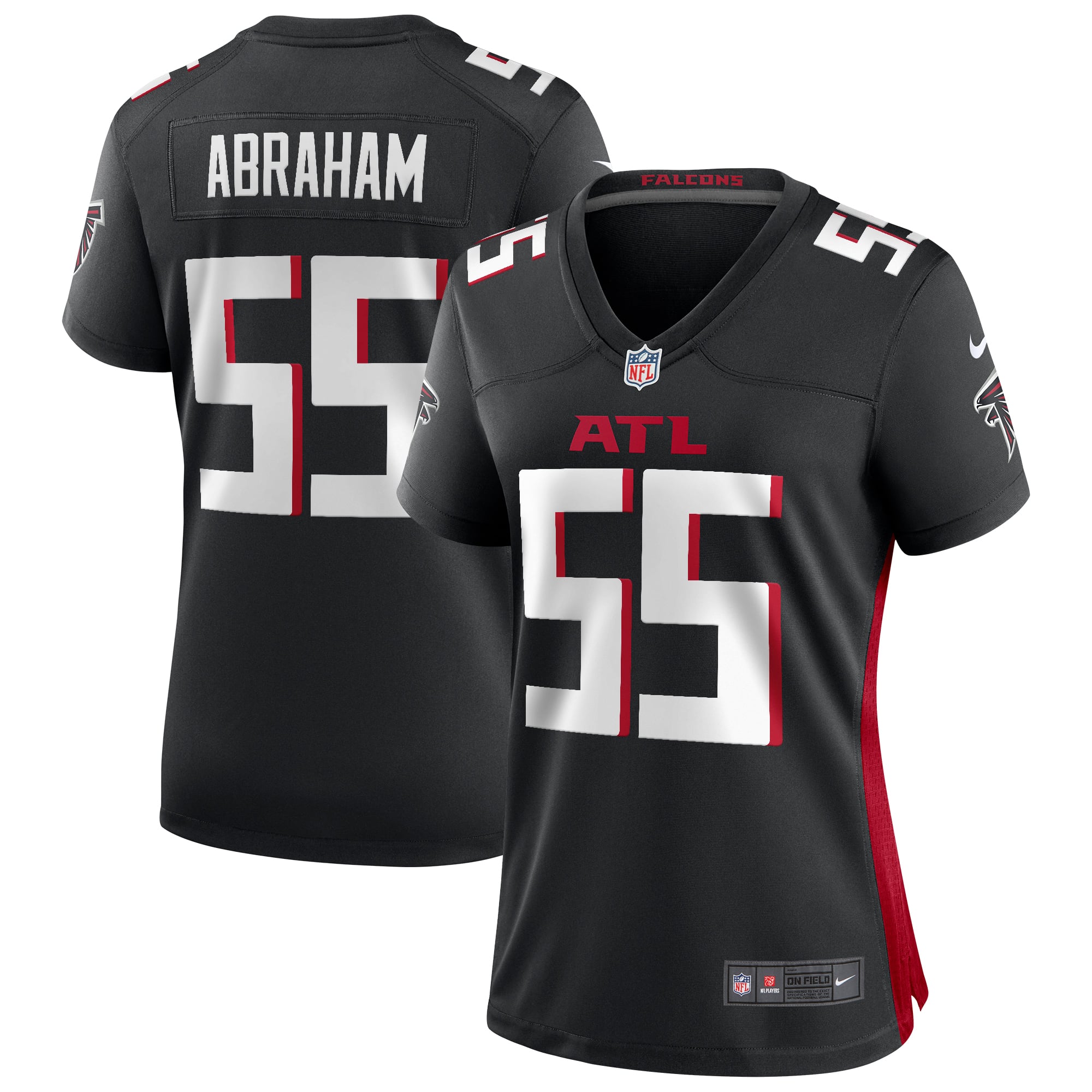John Abraham Atlanta Falcons Women's Game Retired Player Jersey - Black - Image 2