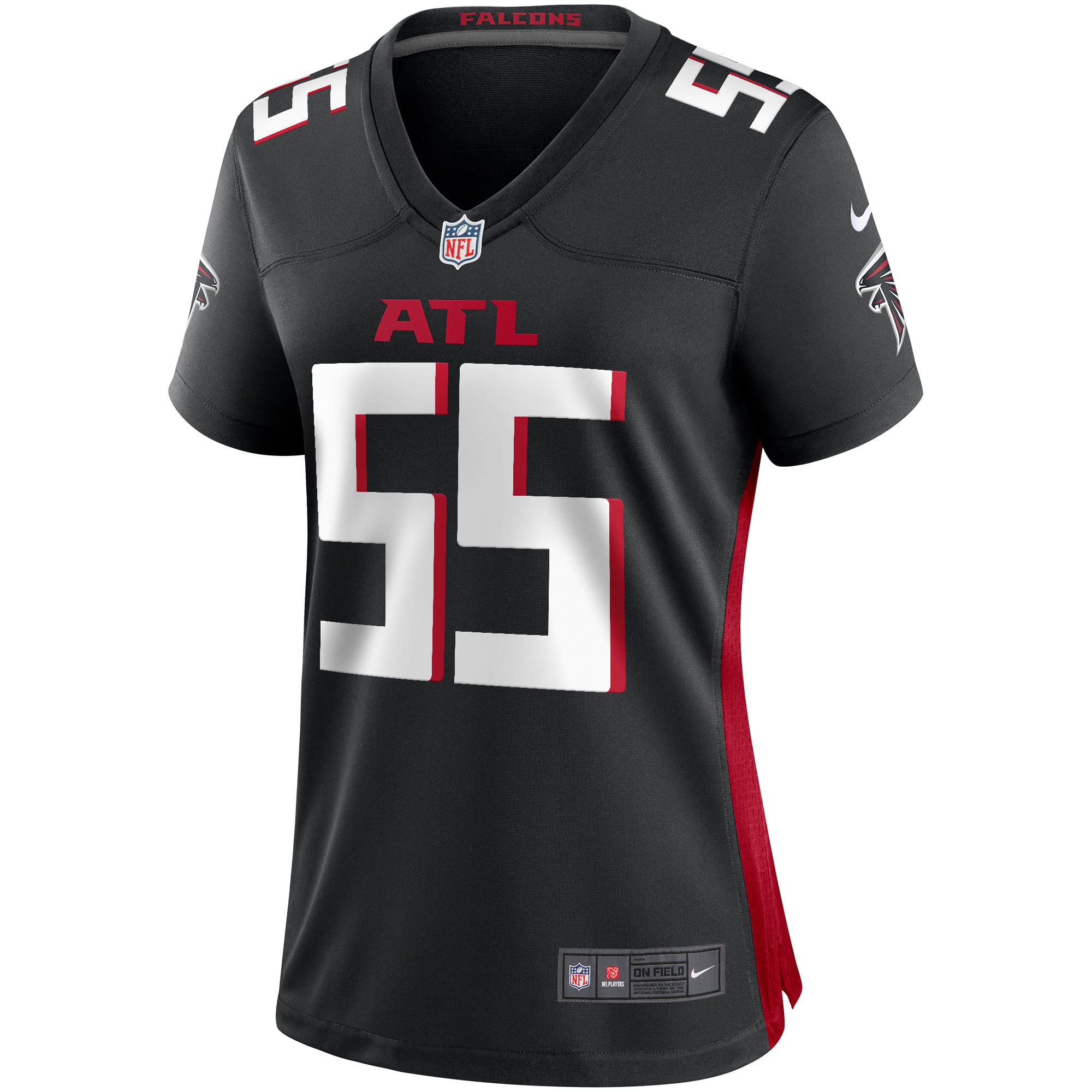 John Abraham Atlanta Falcons Women's Game Retired Player Jersey - Black - Image 3