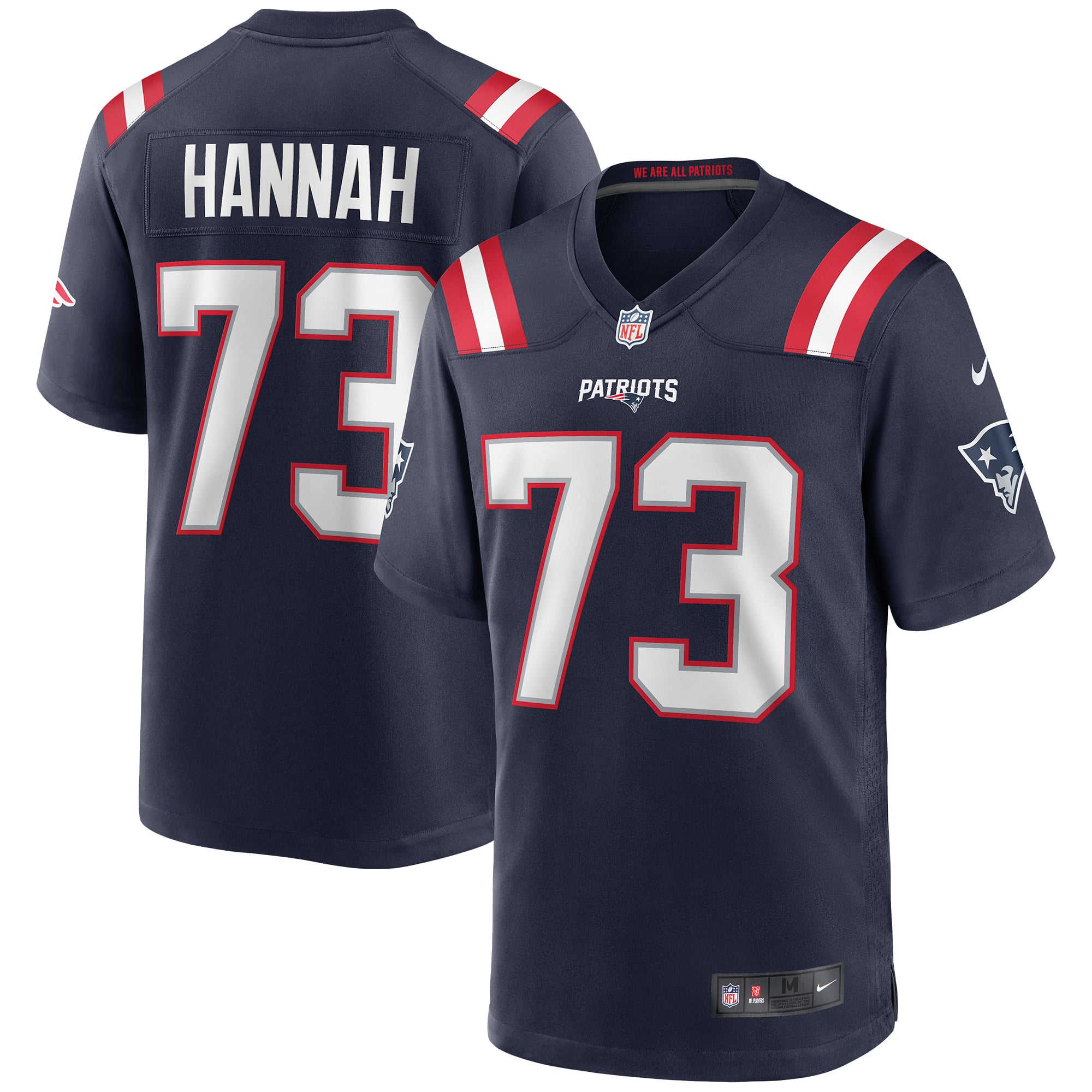 John Hannah New England Patriots Game Retired Player Jersey - Navy - Image 2