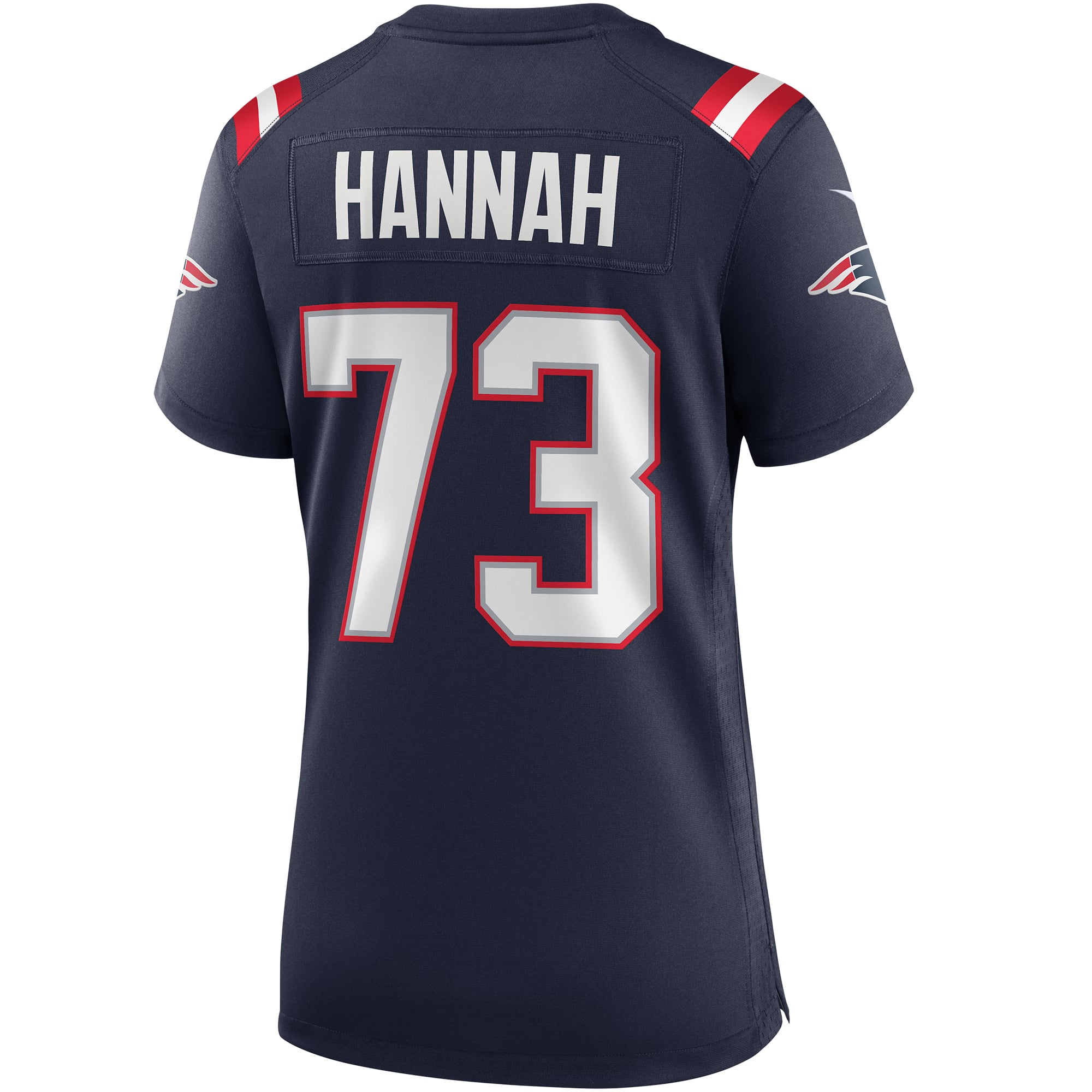 John Hannah New England Patriots Women's Game Retired Player Jersey - Navy - Image 4