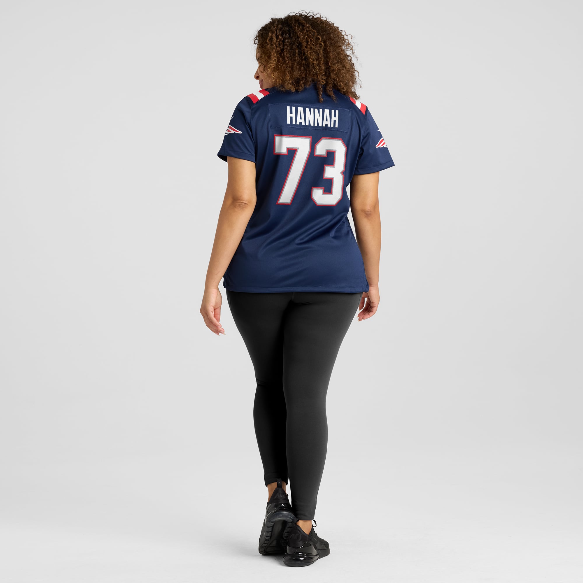 John Hannah New England Patriots Women's Game Retired Player Jersey - Navy - Image 8