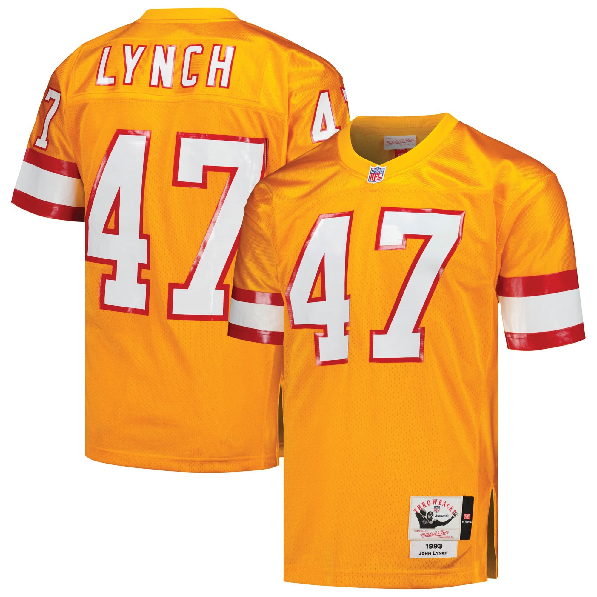John Lynch Tampa Bay Buccaneers 1993 Throwback Retired Player Jersey - Orange - Image 2