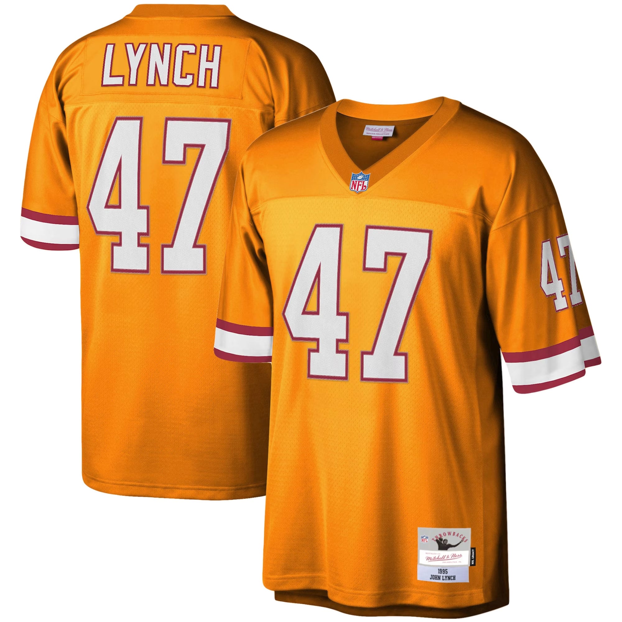 John Lynch Tampa Bay Buccaneers Big & Tall 1995 Legacy Retired Player Jersey - Orange - Image 2
