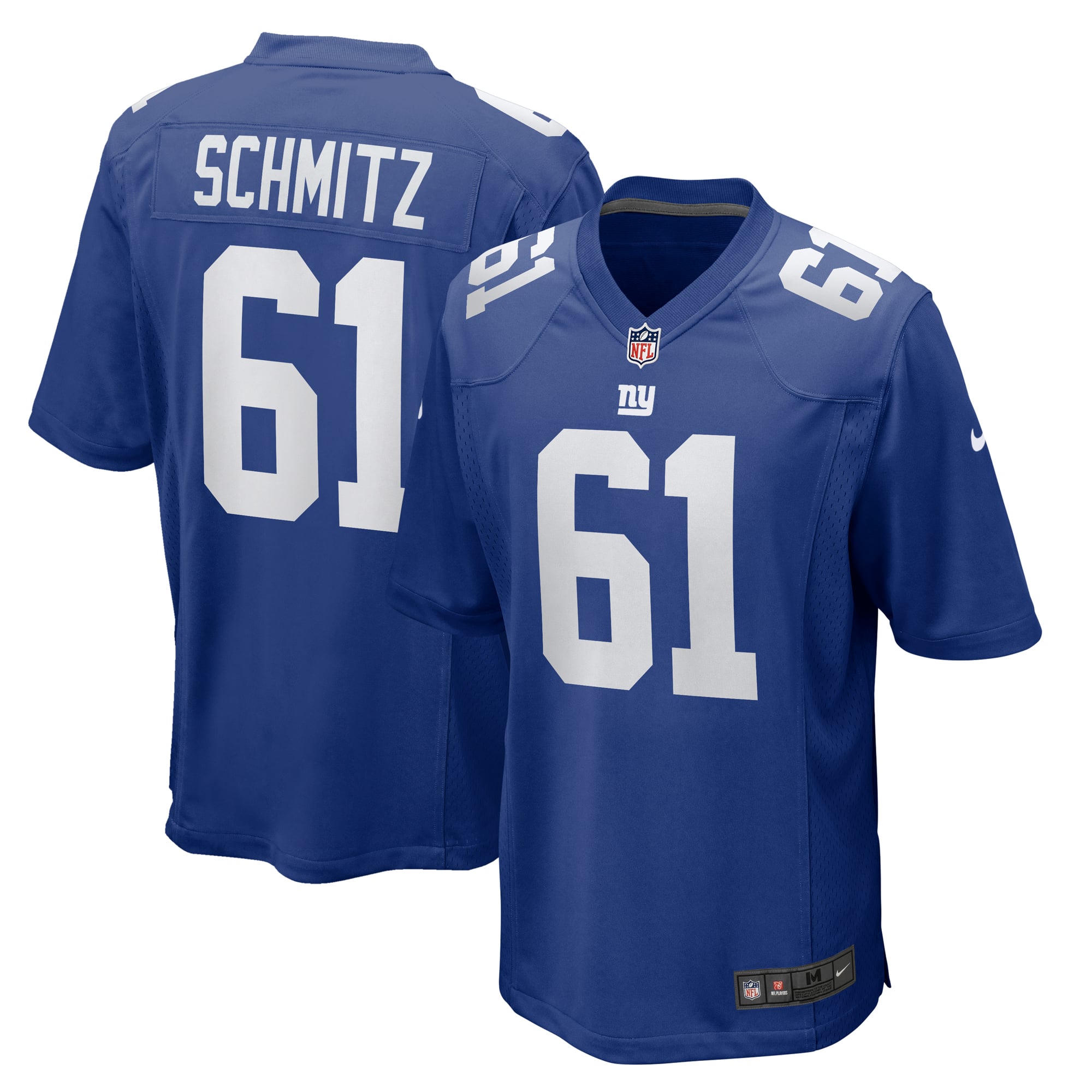 John Michael Schmitz New York Giants Team Game Jersey - Royal - Image 2