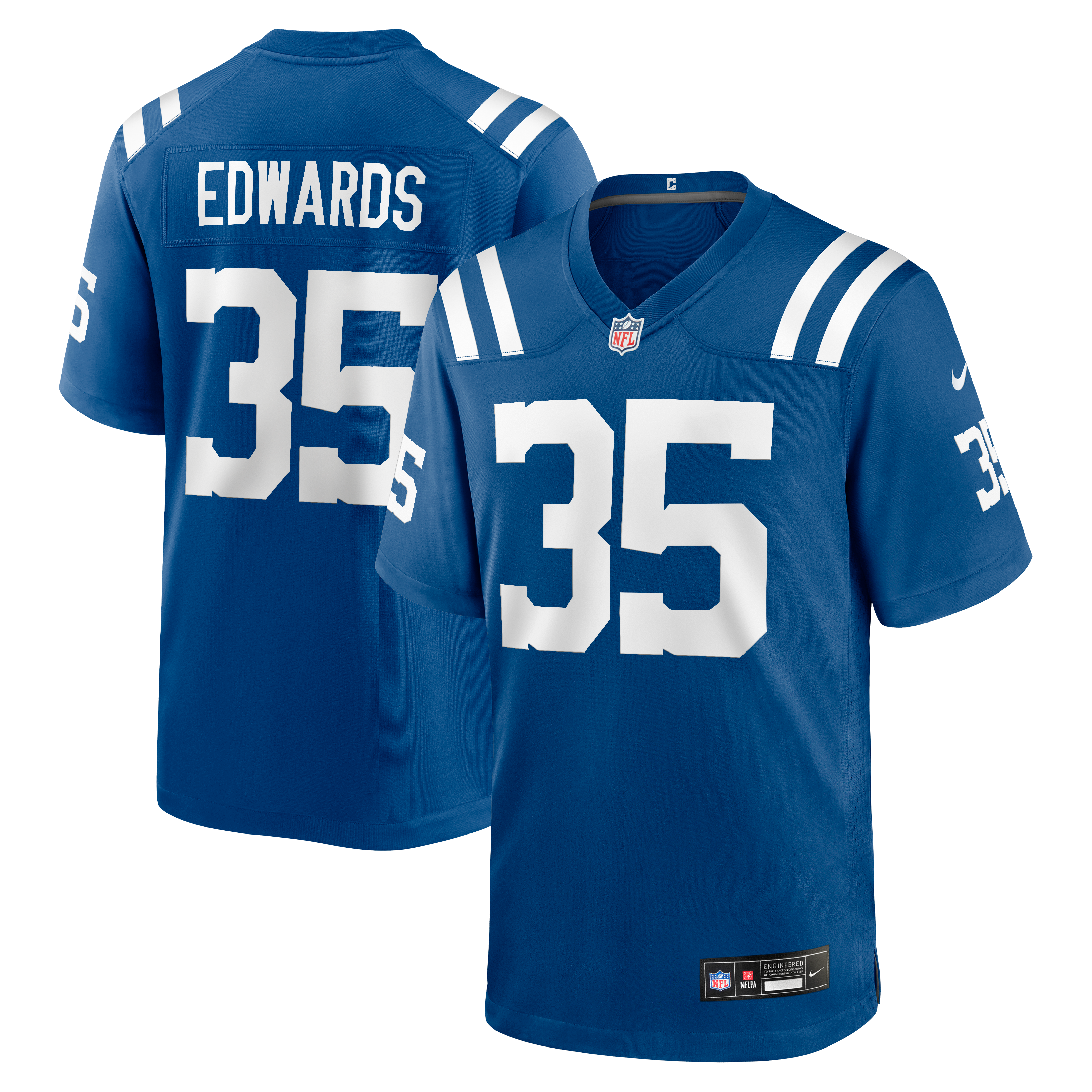 Johnathan Edwards Indianapolis Colts Team Game Jersey - Royal - Image 2