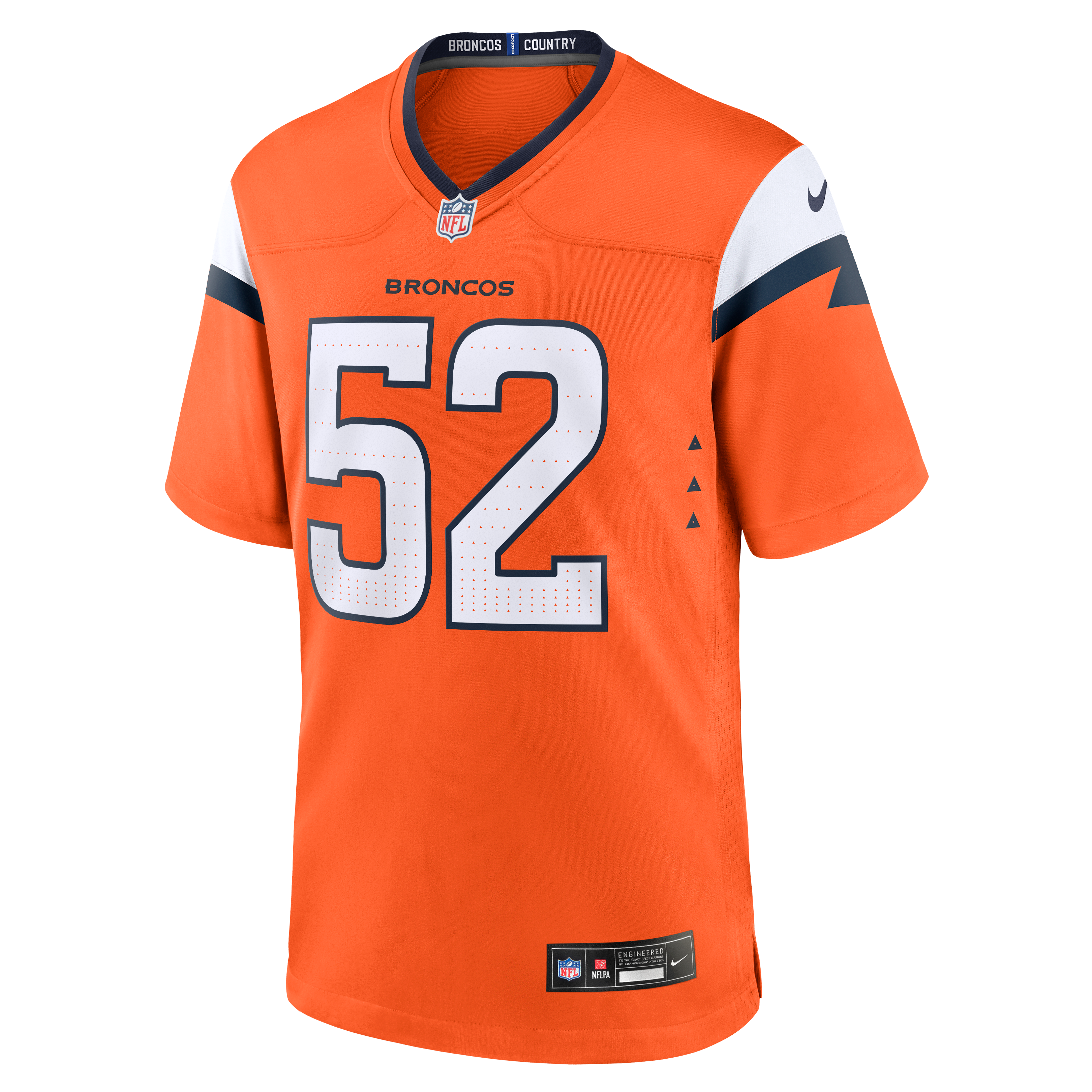 Jonah Elliss Denver Broncos Team Game Jersey - Orange - Image 3