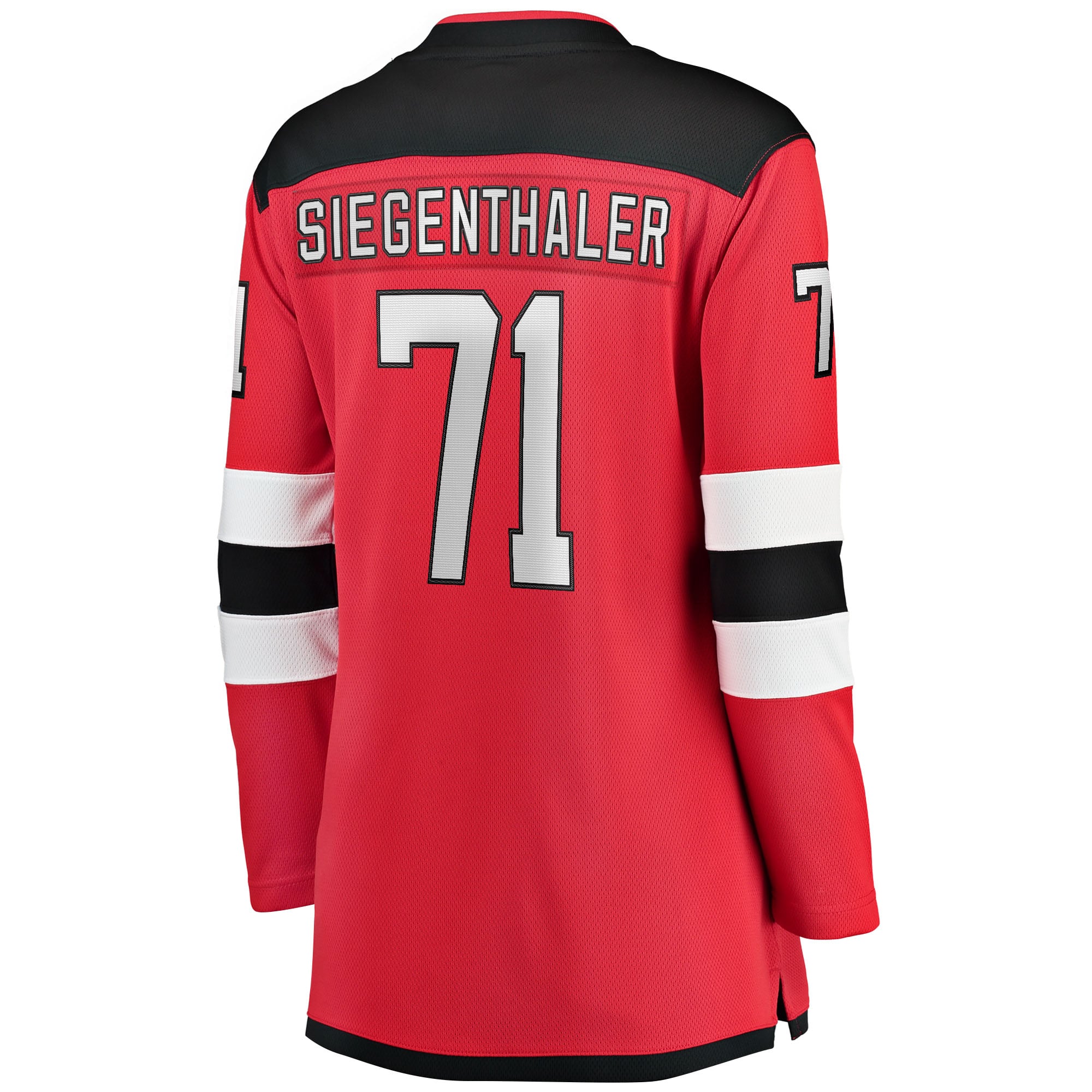 Jonas Siegenthaler New Jersey Devils Women's Home Breakaway Player Jersey - Red - Image 4