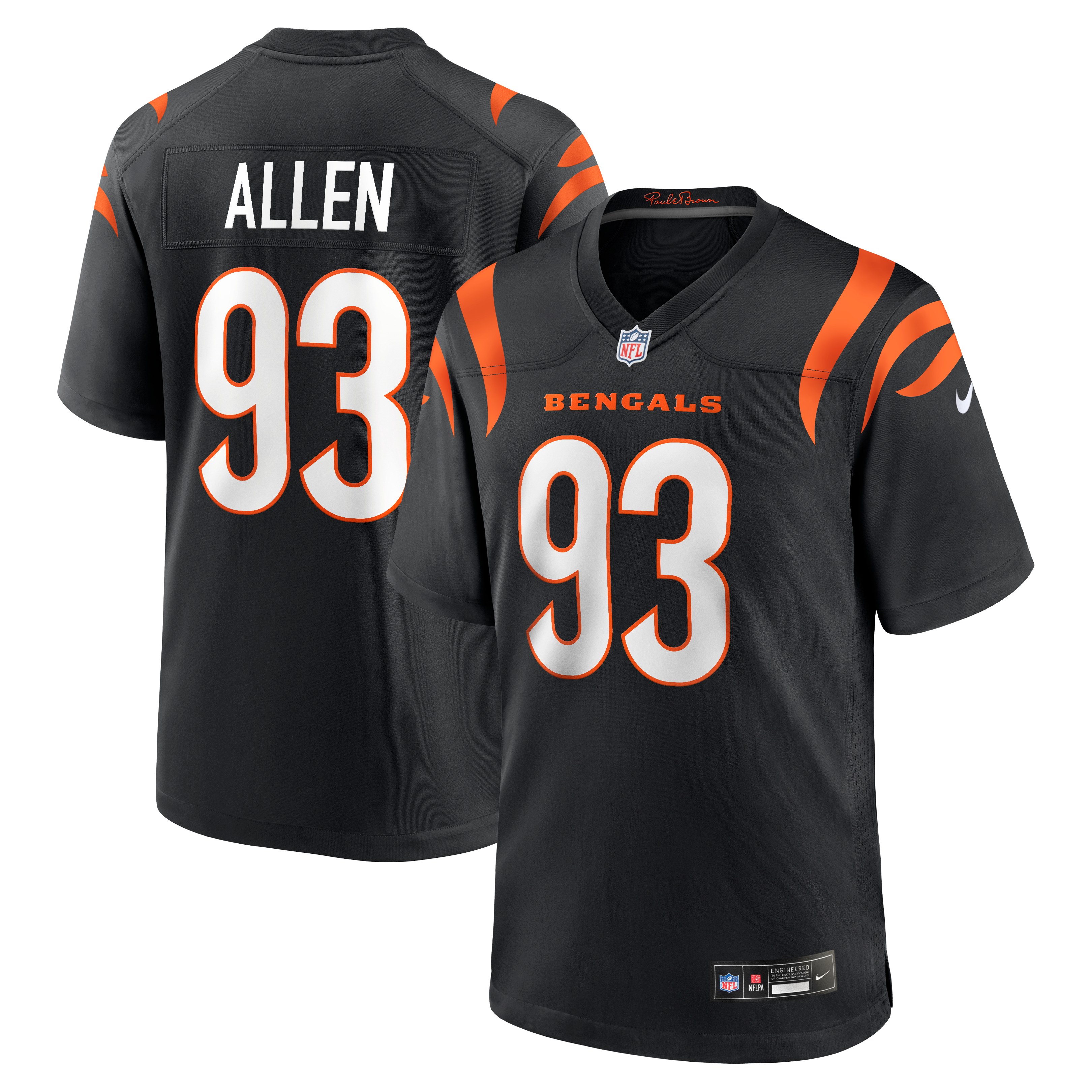 Jonathan Allen Cincinnati Bengals Team Game Jersey - Black - Image 2