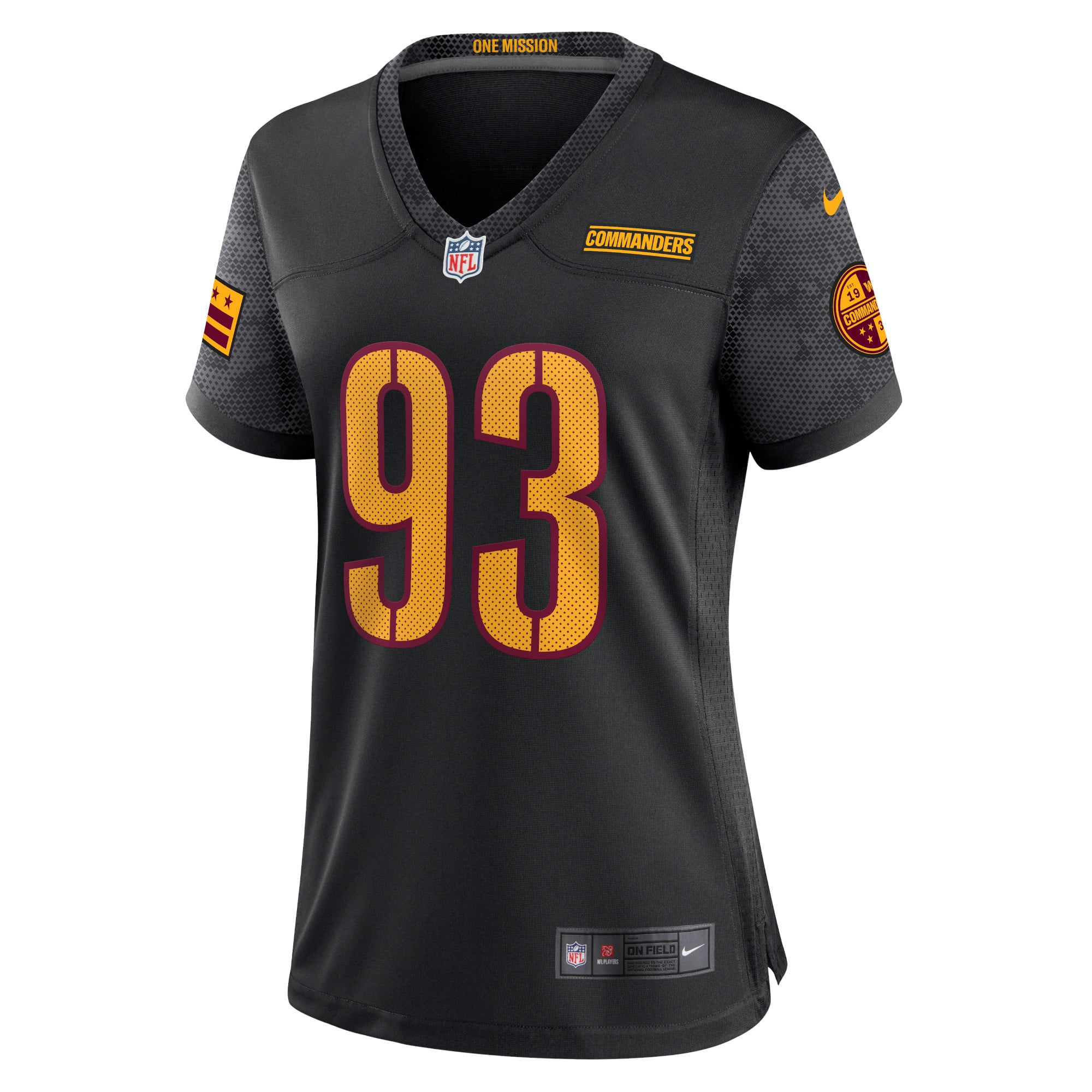 Jonathan Allen Washington Commanders Women's Alternate Game Player Jersey - Black - Image 3
