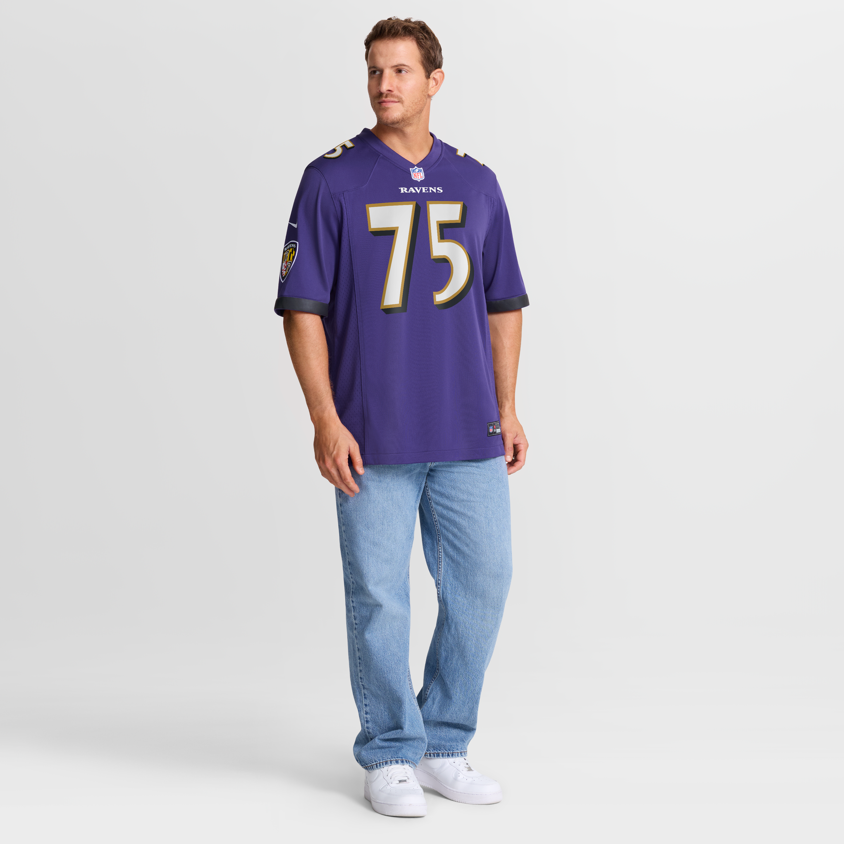 Jonathan Ogden Baltimore Ravens Game Retired Player Jersey - Purple - Image 5