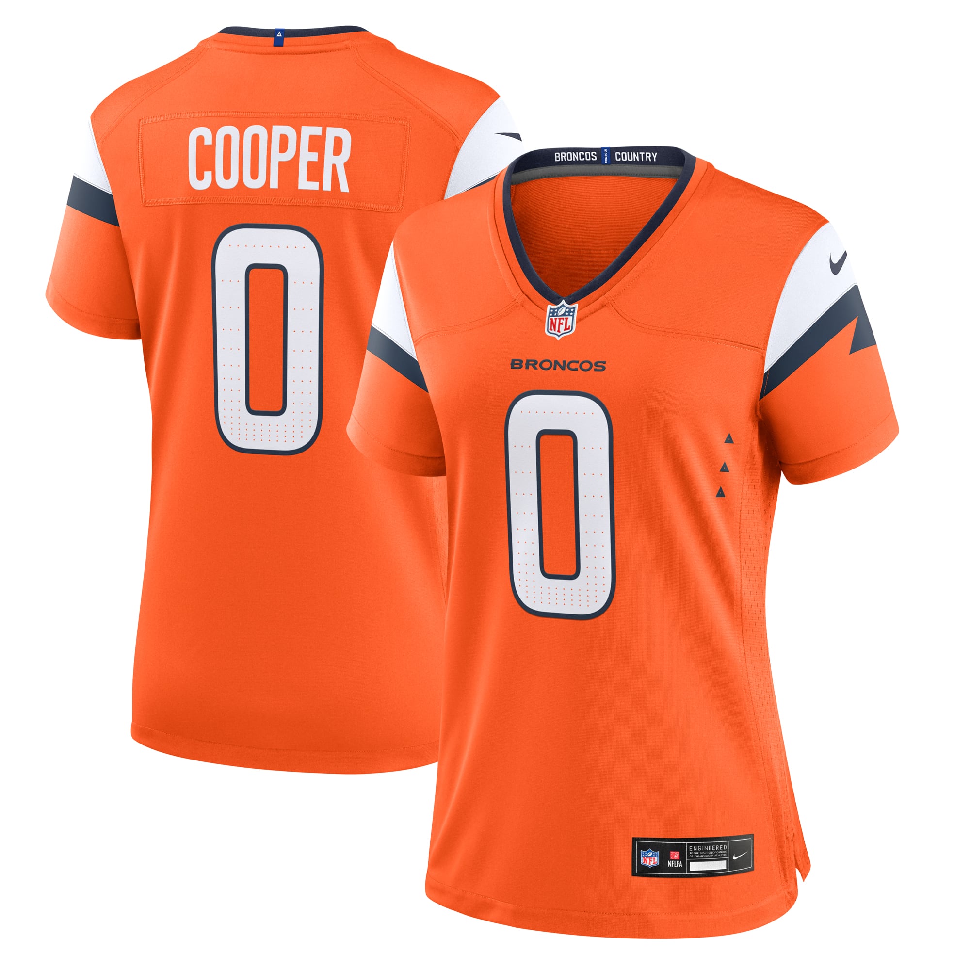 Jonathon Cooper Denver Broncos Women's Team Game Jersey - Orange - Image 2