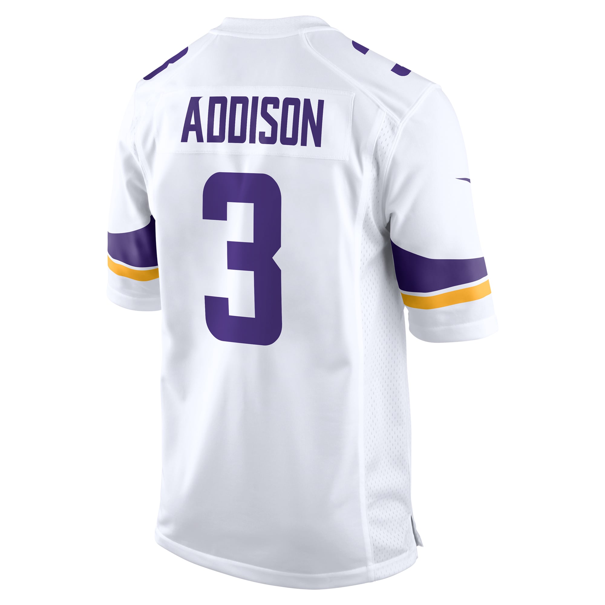 Jordan Addison Minnesota Vikings Alternate Game Jersey - White - Image 4