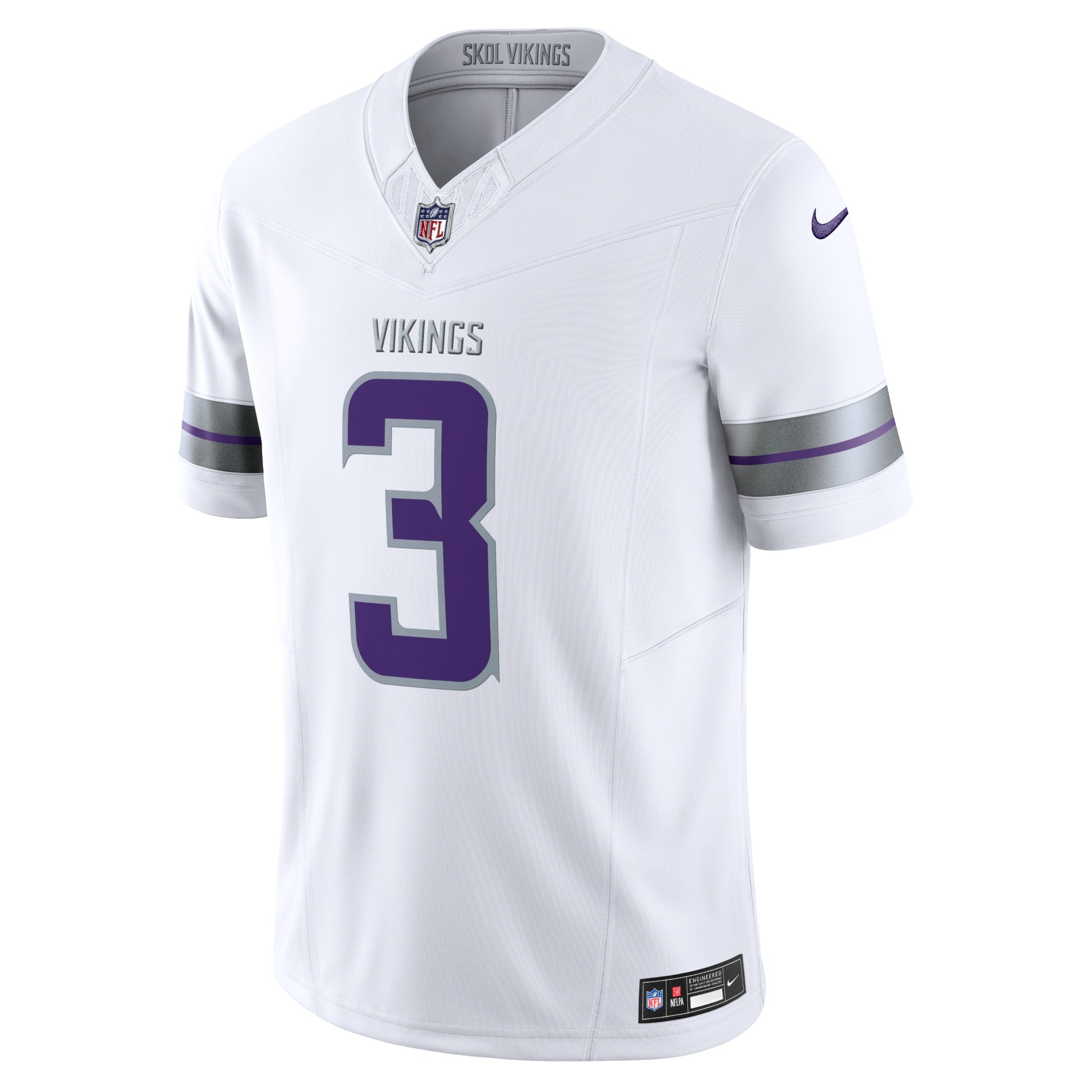 Jordan Addison Minnesota Vikings Alternate Vapor F.U.S.E. Limited Jersey - White - Image 3