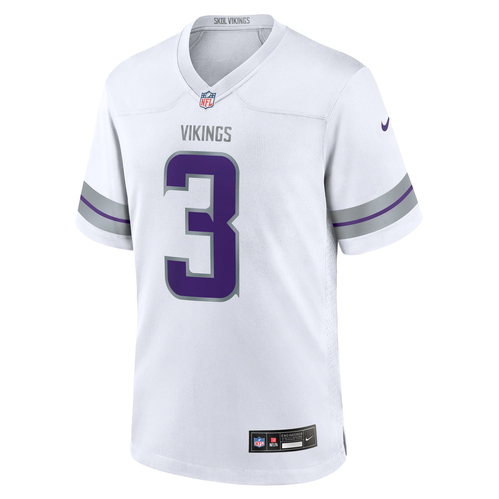 Jordan Addison Minnesota Vikings Game Jersey - White - Image 3