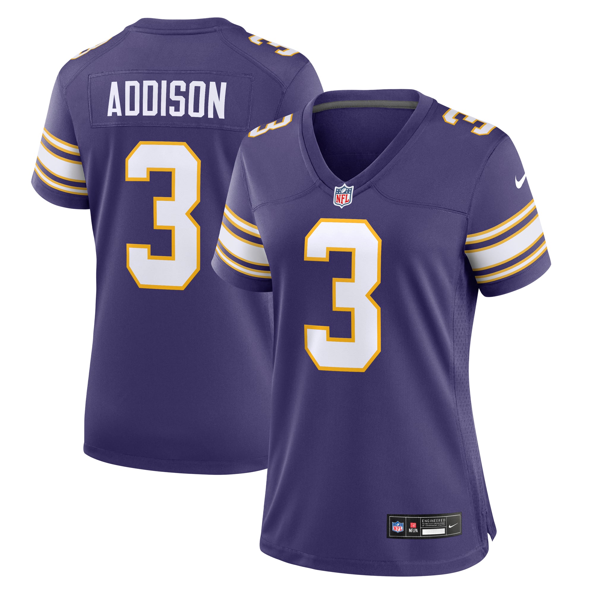 Jordan Addison Minnesota Vikings Women's Alternate Game Jersey - Purple - Image 2