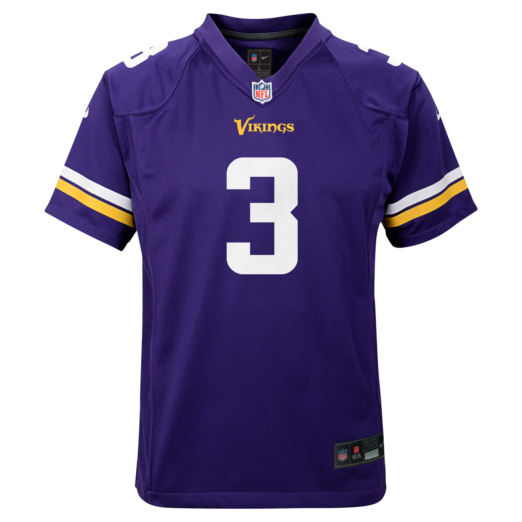Jordan Addison Minnesota Vikings Youth Game Jersey - Purple - Image 3