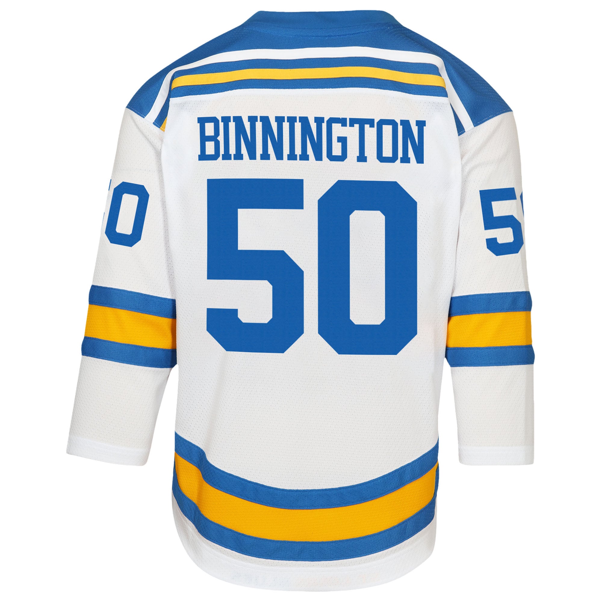Jordan Binnington St. Louis Blues Outerstuff Youth Home Player Jersey - White - Image 4