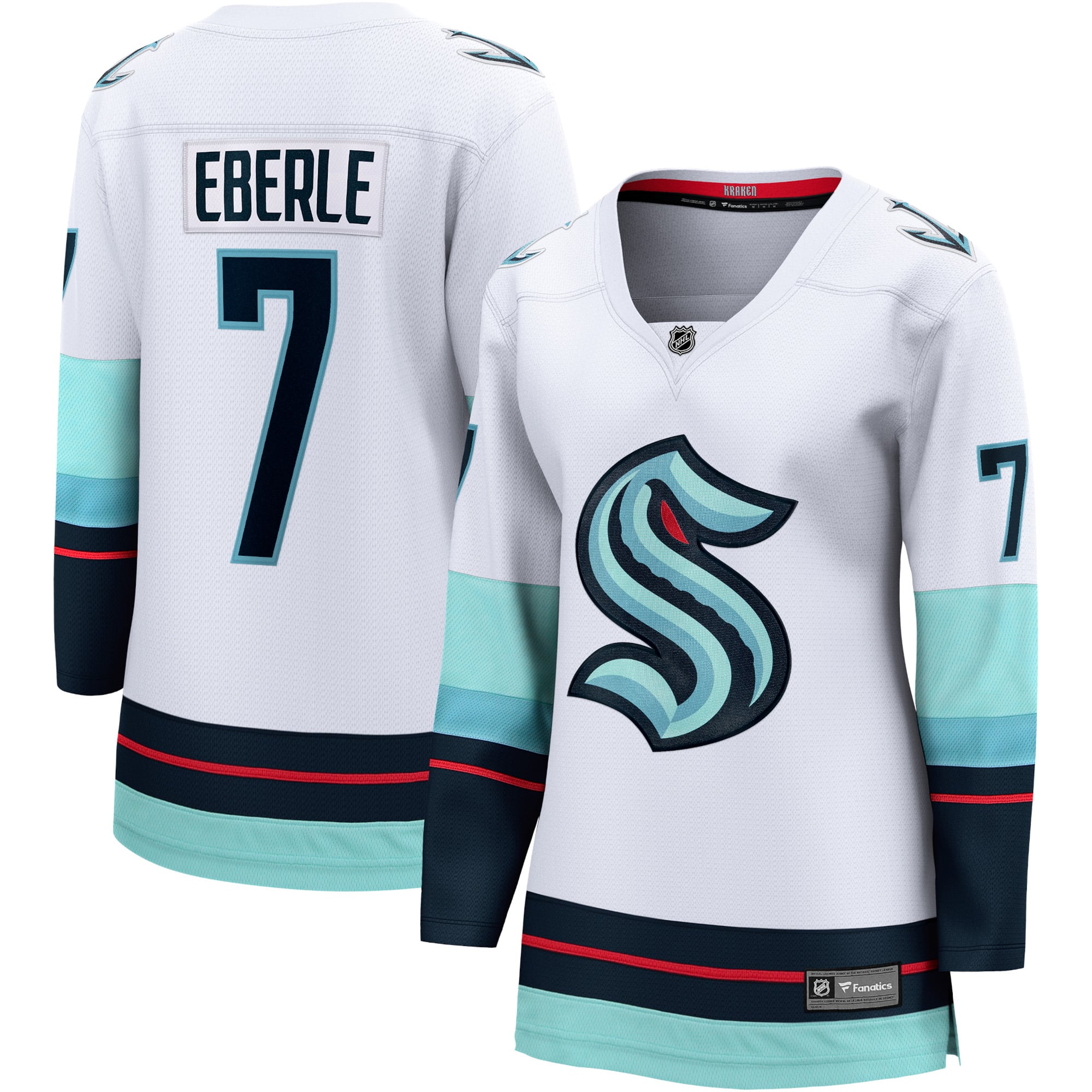 Jordan Eberle Seattle Kraken Women's Away Breakaway Jersey - White - Image 2