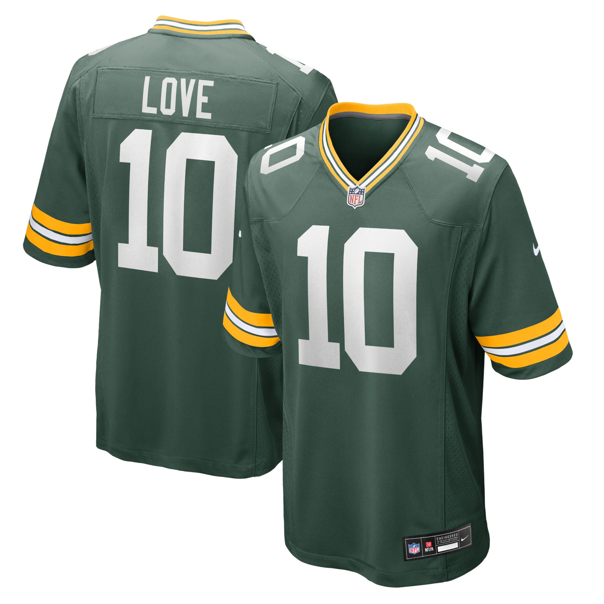 Jordan Love Green Bay Packers Game Jersey - Green - Image 2