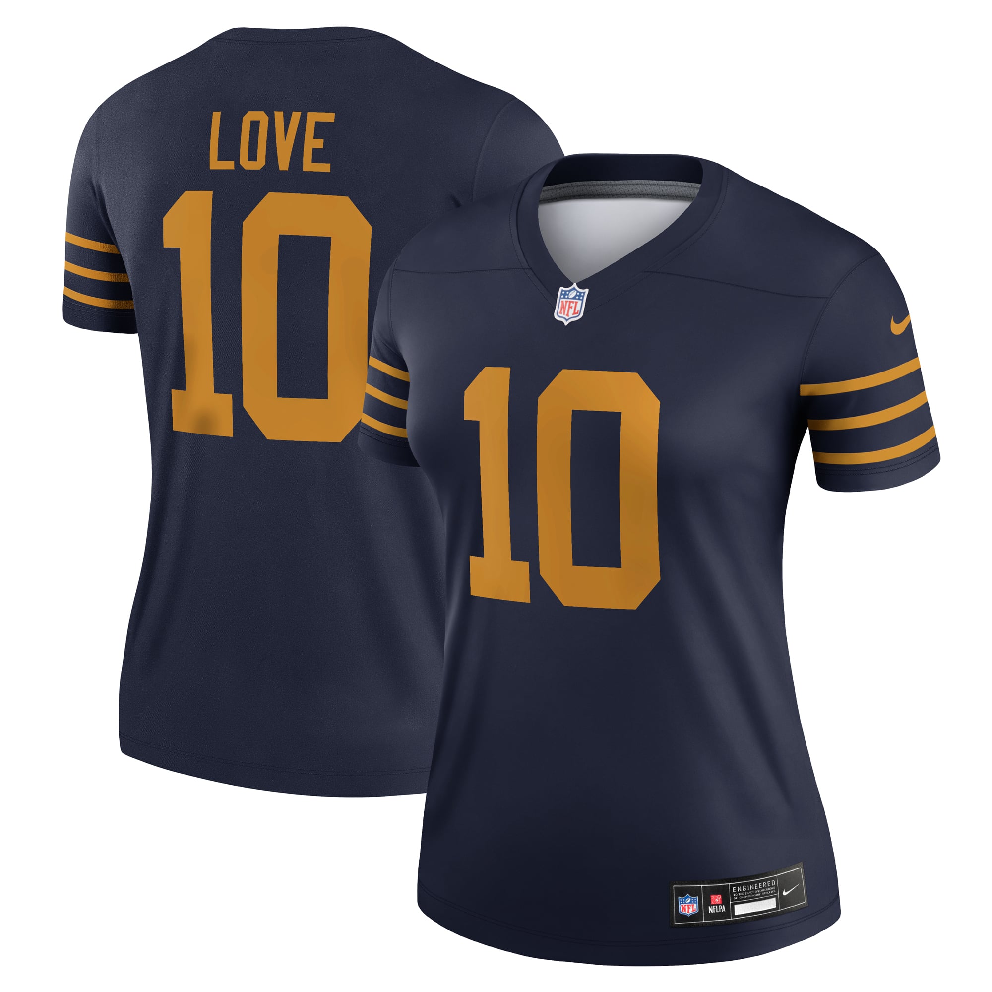 Jordan Love Green Bay Packers Women's The 1923 Classic Legend Player Dri-FIT Top - Navy