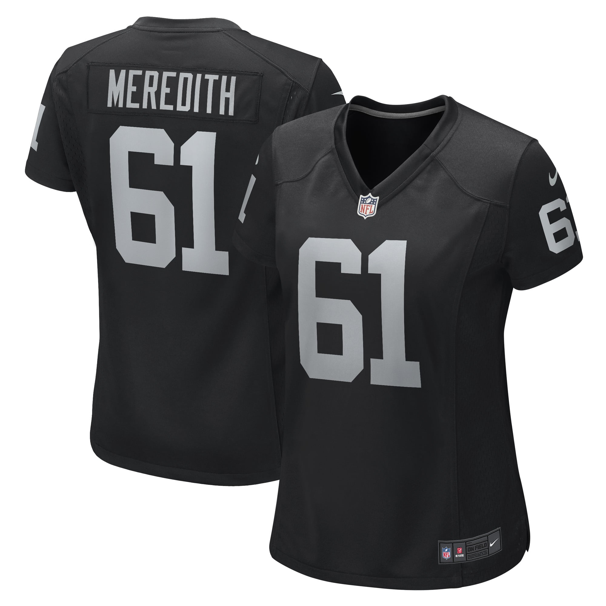 Jordan Meredith Las Vegas Raiders Women's Game Player Jersey - Black - Image 2