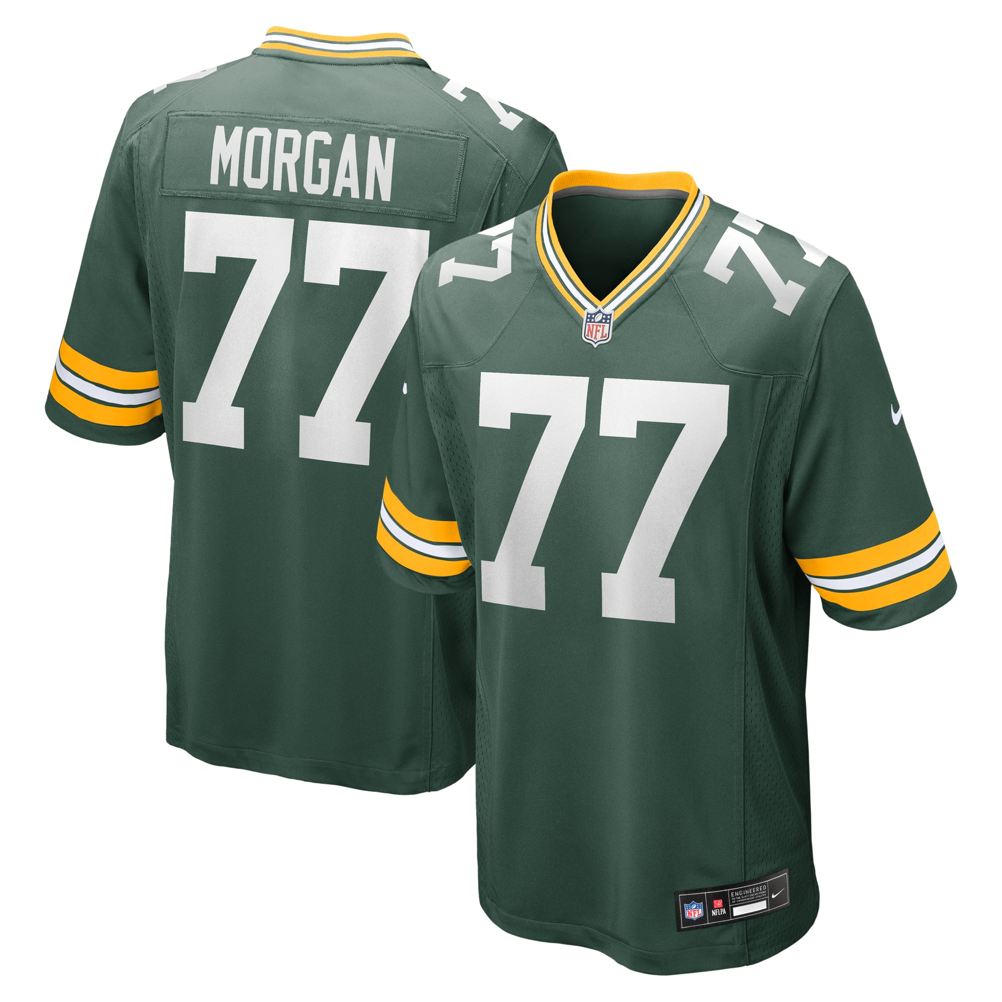 Jordan Morgan Green Bay Packers Player Game Jersey - Green - Image 2