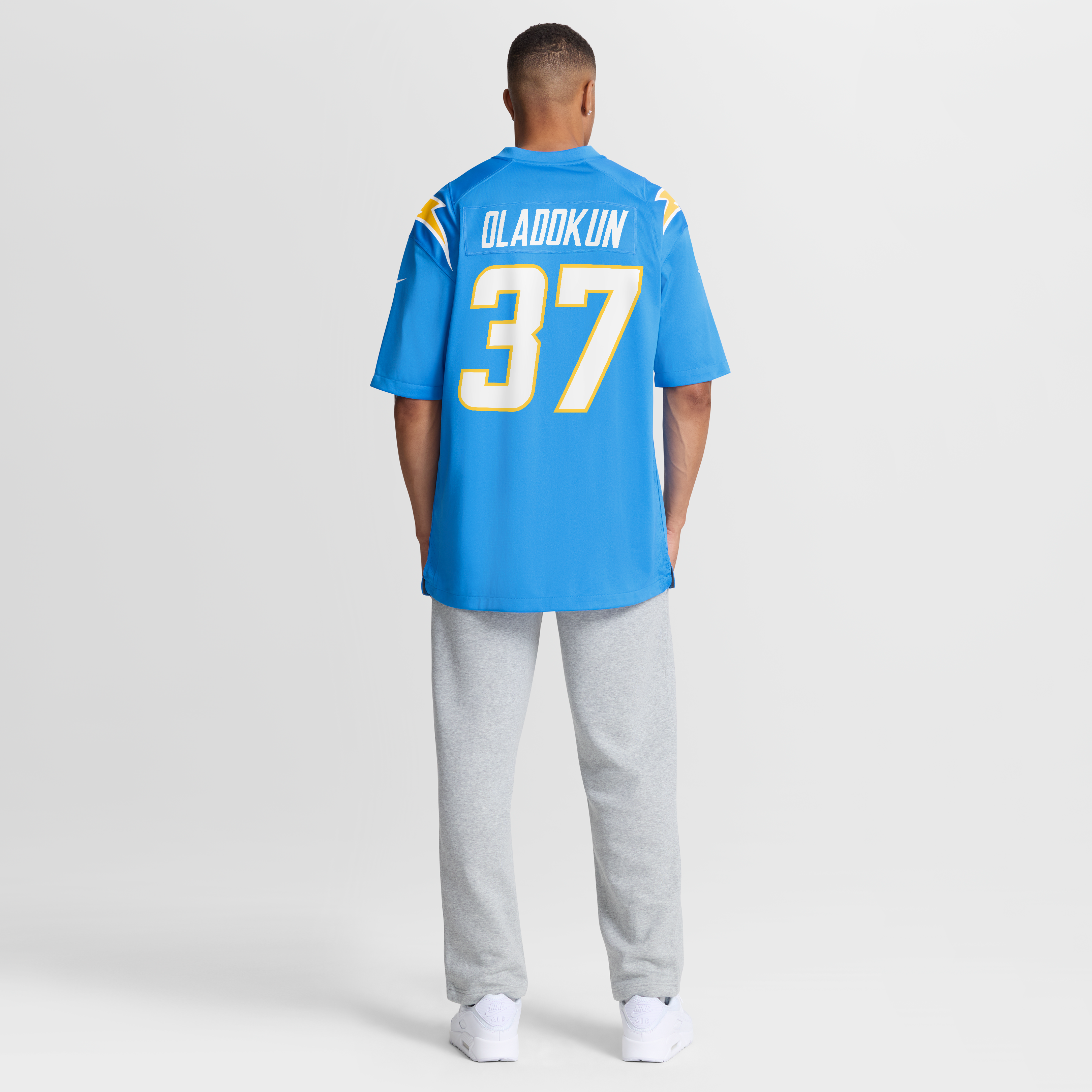 Jordan Oladokun Los Angeles Chargers Team Game Jersey - Powder Blue - Image 9