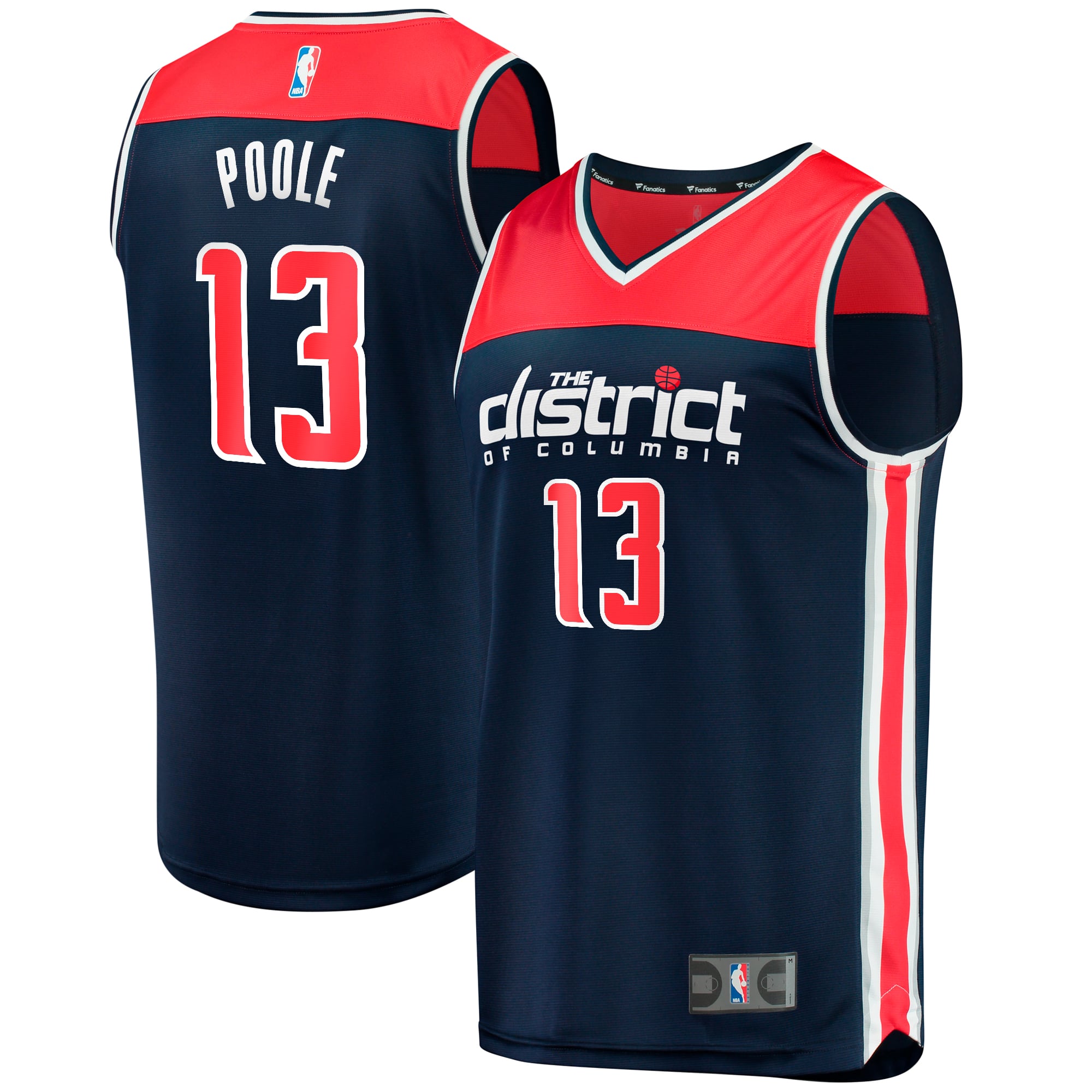 Jordan Poole Washington Wizards Youth Fast Break Player Jersey - Statement Edition - Navy - Image 2