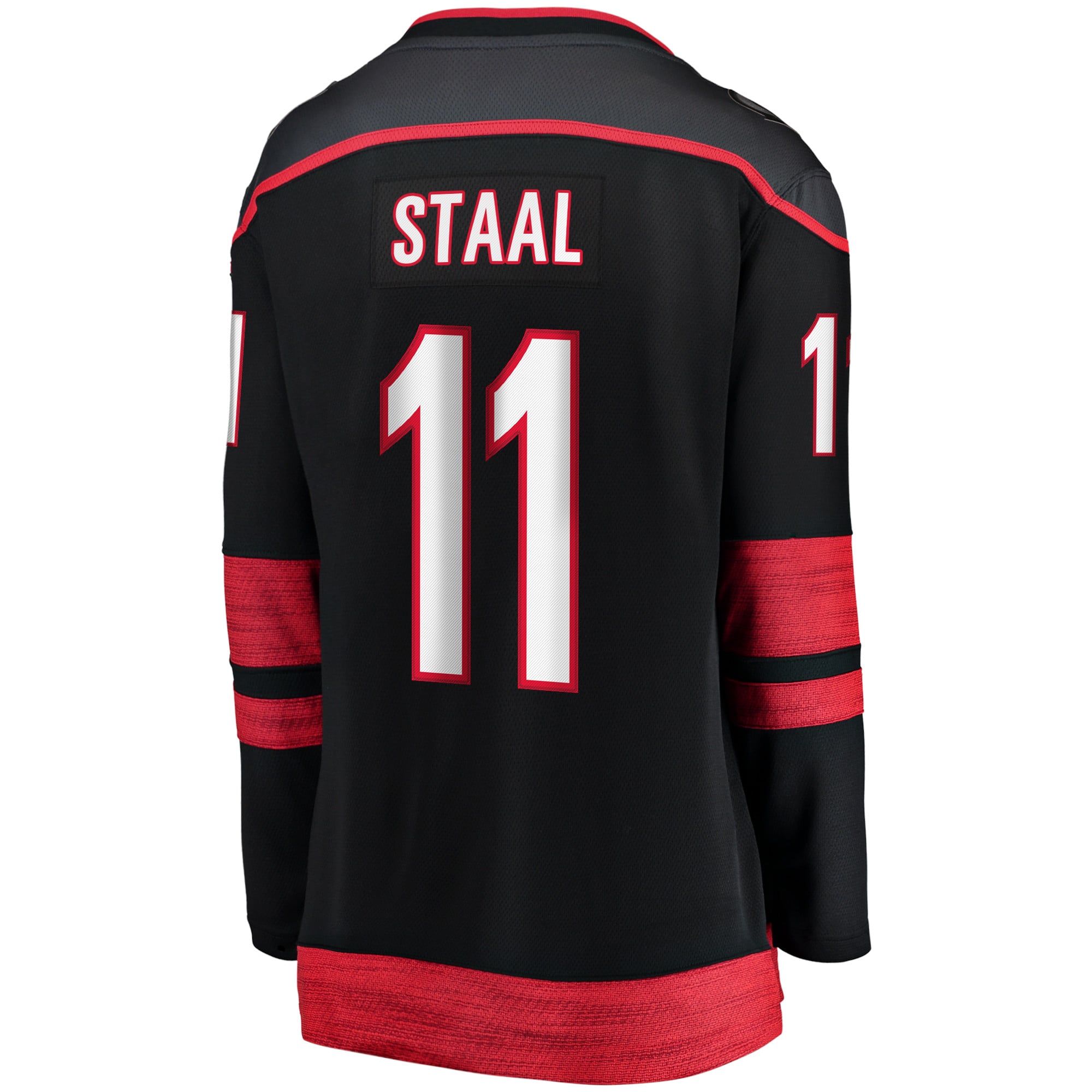 Jordan Staal Carolina Hurricanes Women's Home Captain Patch Breakaway Player Jersey - Black - Image 4